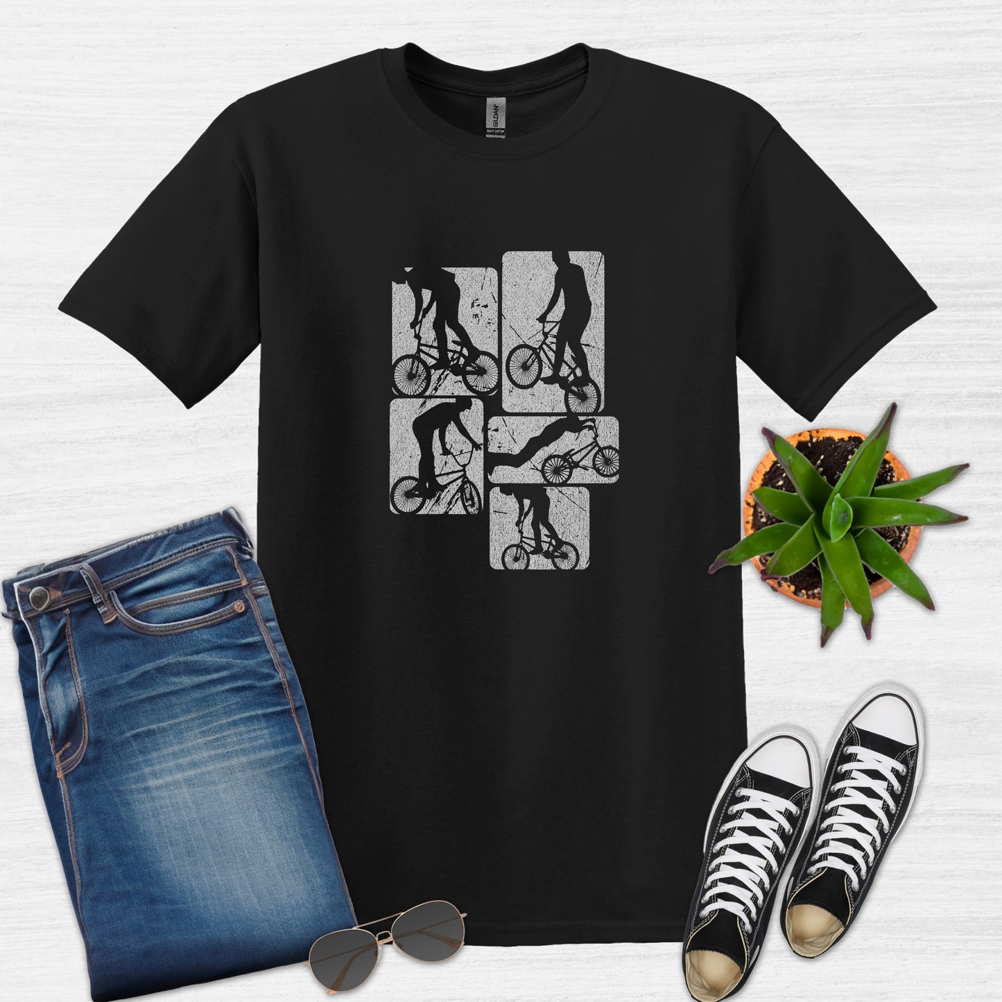 Bike Bliss BMX Dirt Jump Bike Cycling Freestyle T-Shirt Black