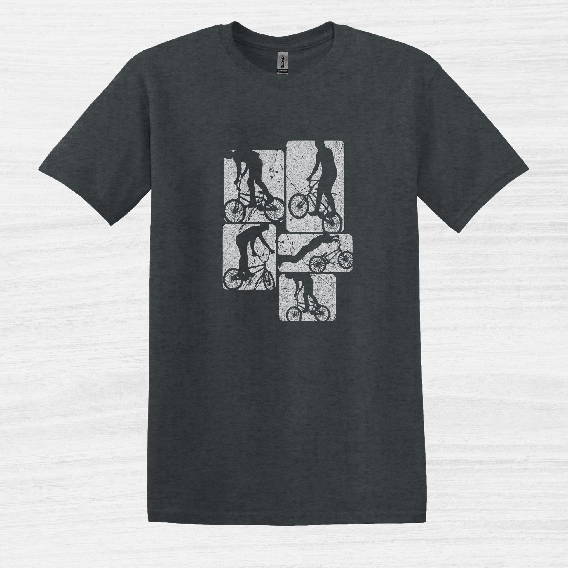 Bike Bliss BMX Dirt Jump Bike Cycling Freestyle T-Shirt Dark Heather 2