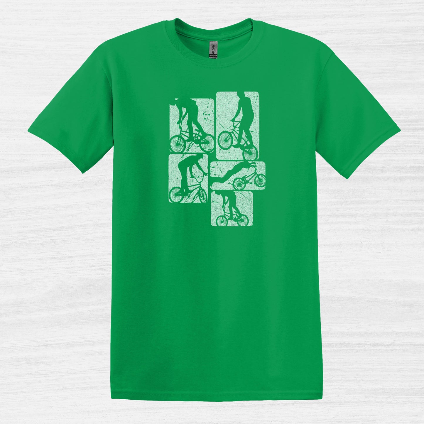 Bike Bliss BMX Dirt Jump Bike Cycling Freestyle T-Shirt Irish Green 2