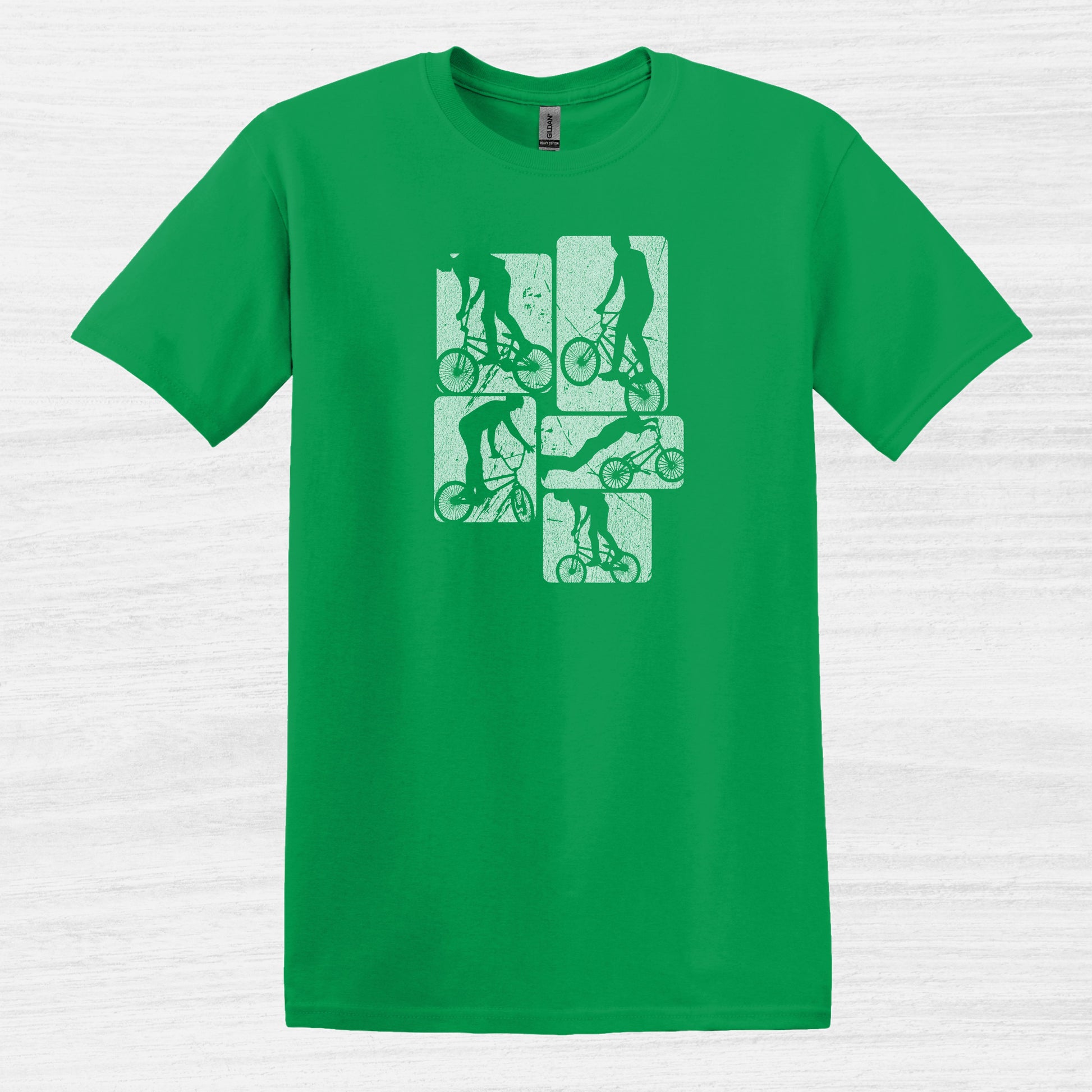 Bike Bliss BMX Dirt Jump Bike Cycling Freestyle T-Shirt Irish Green 2