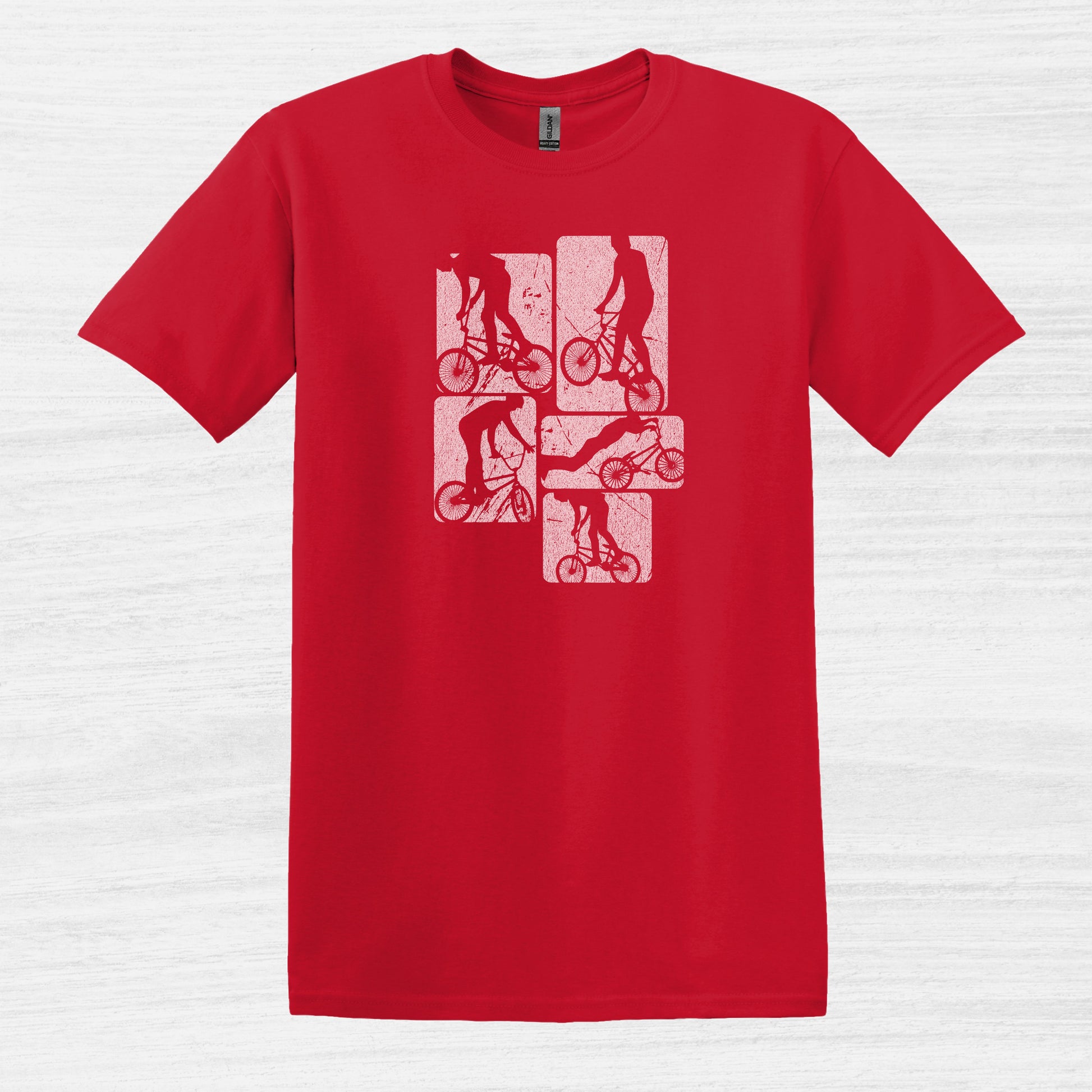 Bike Bliss BMX Dirt Jump Bike Cycling Freestyle T-Shirt Red 2