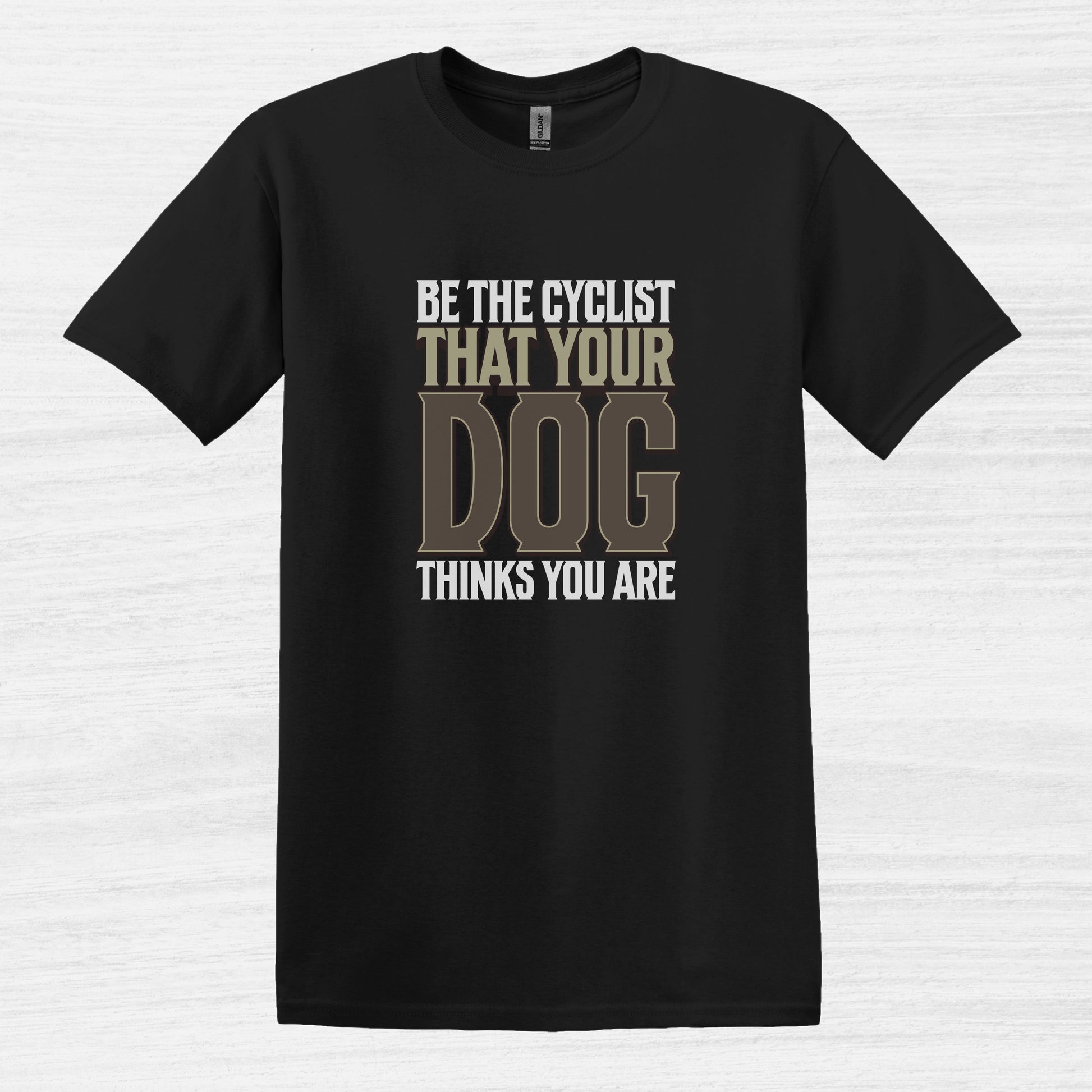Bike Bliss Be the cyclist that your dog thinks you are T-Shirt for Men Size Black 2