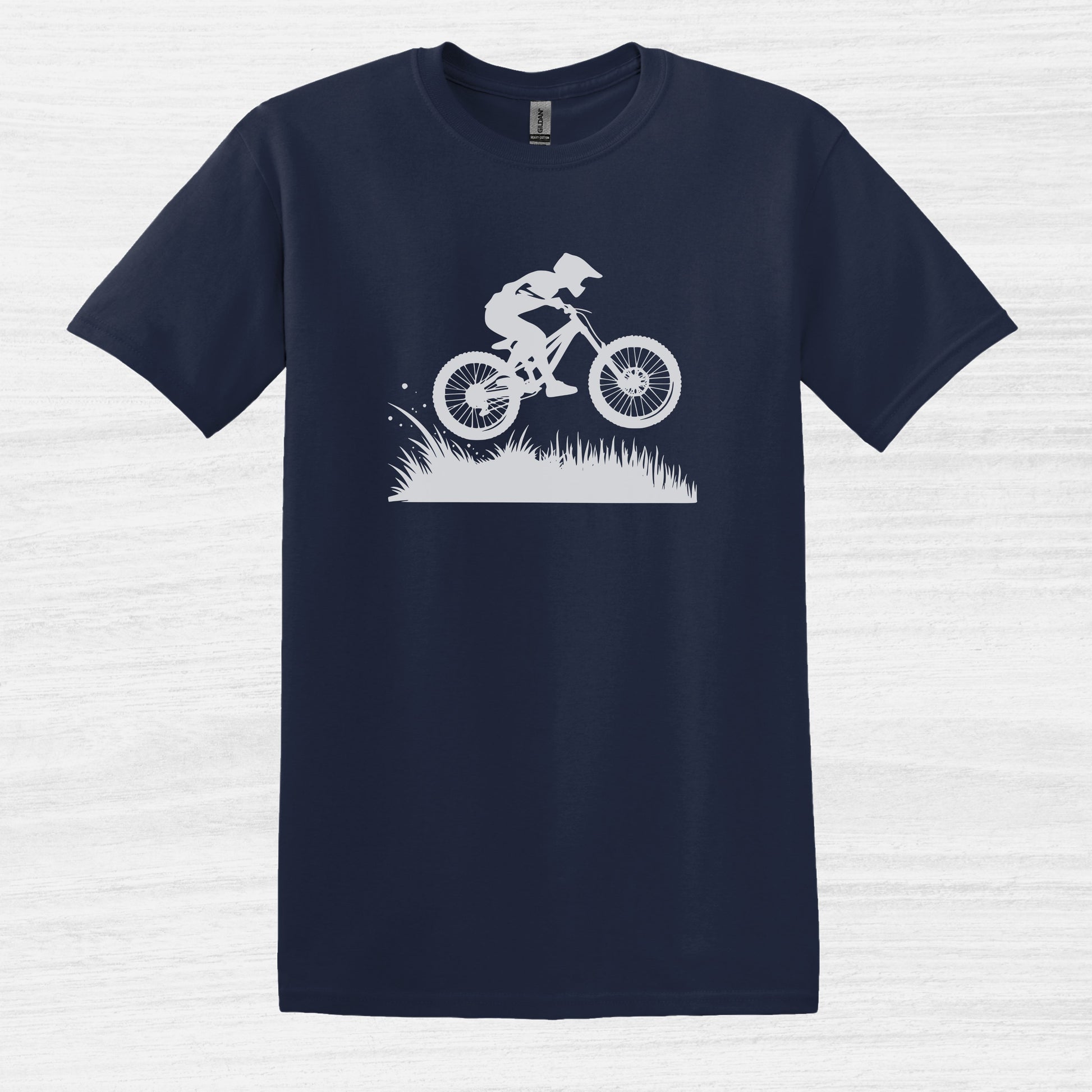 Bike Bliss Dirt Bike Jump Graphic T-Shirt for Men Navy 2