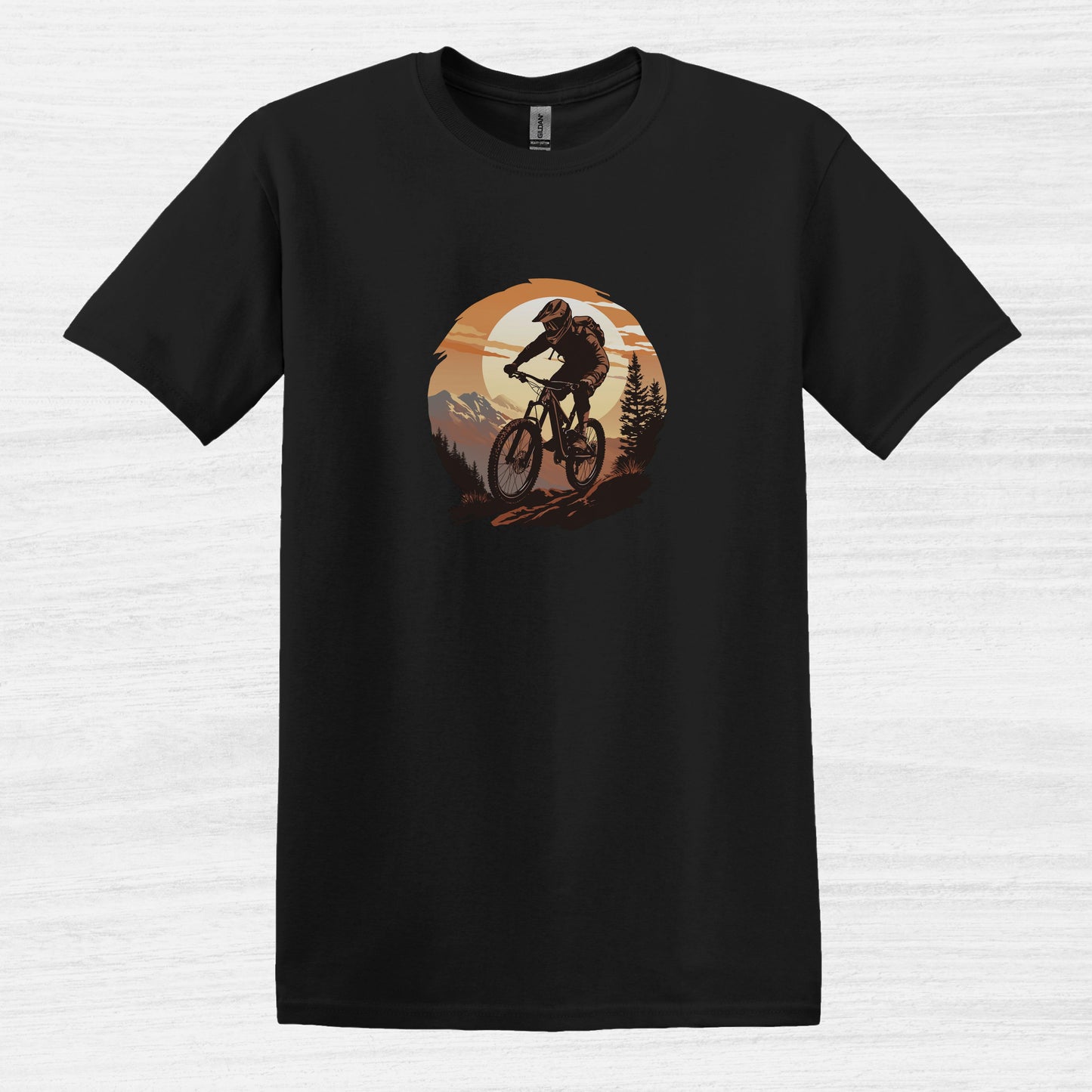 Bike Bliss Graphic Mountain Bike MTB T-Shirt for Men Black 2