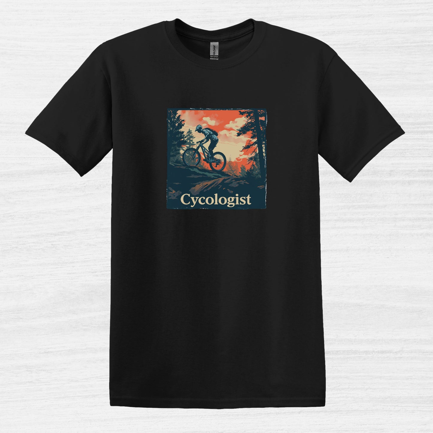 Bike Bliss Men Mountain Bike T-Shirt Cycologist Print Black 2