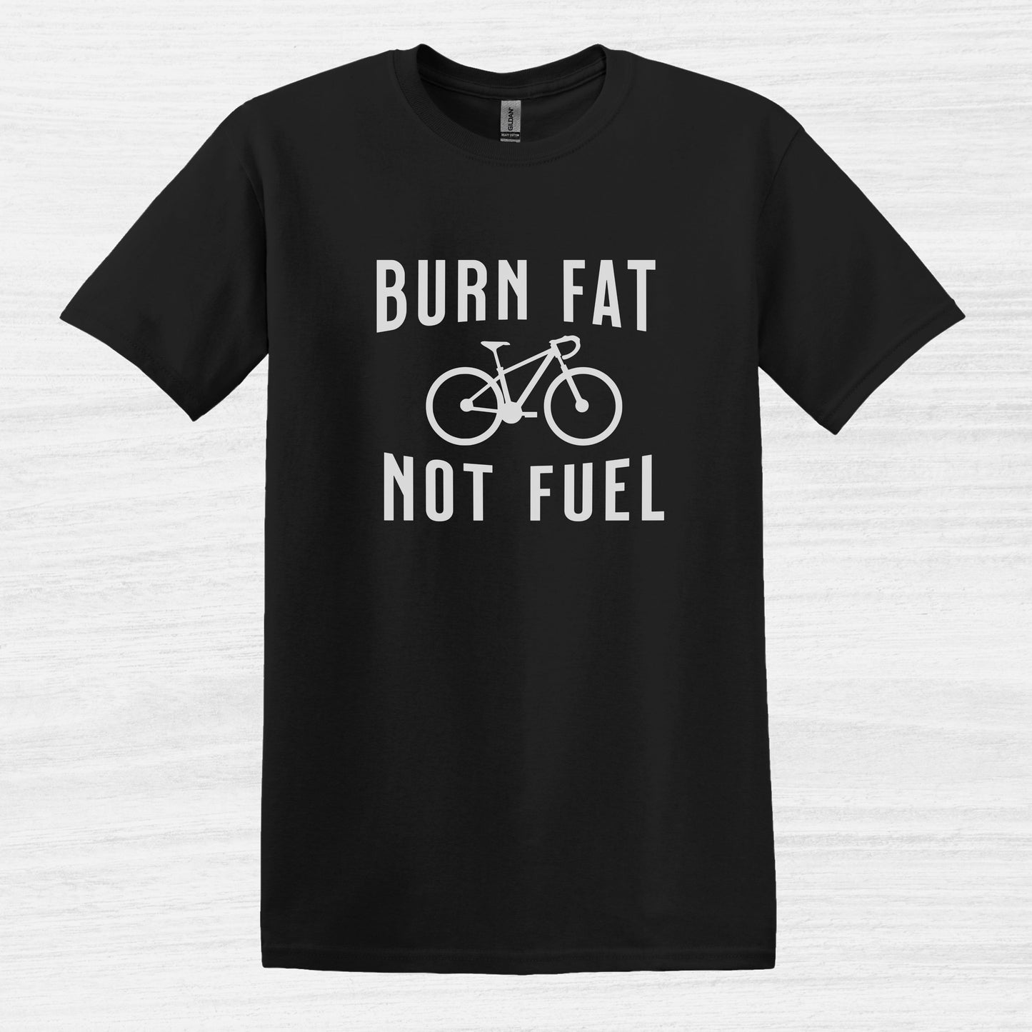 Quemar grasa no combustible bicicleta camiseta