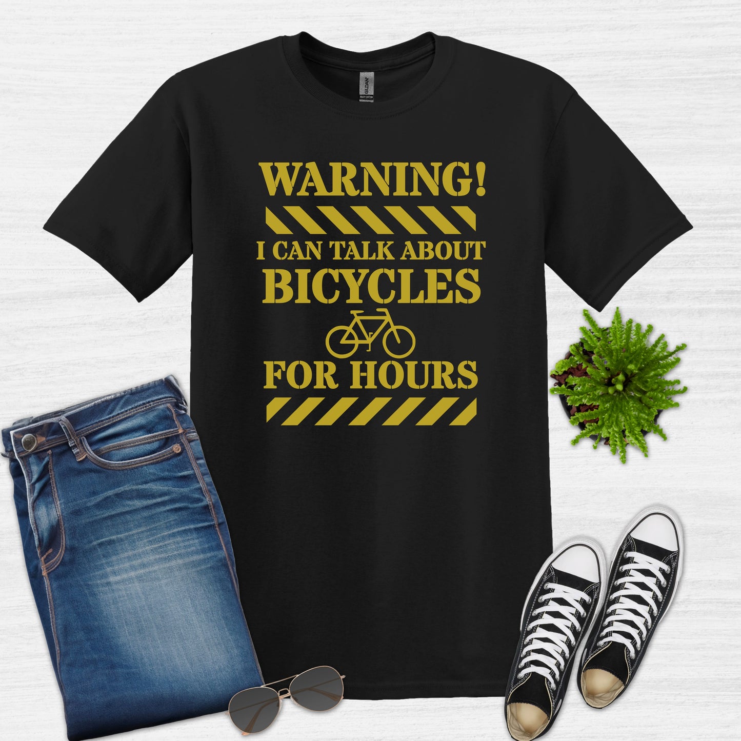 Advertencia puedo hablar de bicicletas durante horas Camiseta