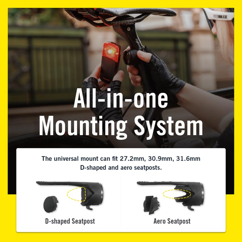 Bryton GARDIA R300L Cycling/Bike Radar with Tail Light, Visual and Audible Alerts for Vehicles Up to 207 Yards 2