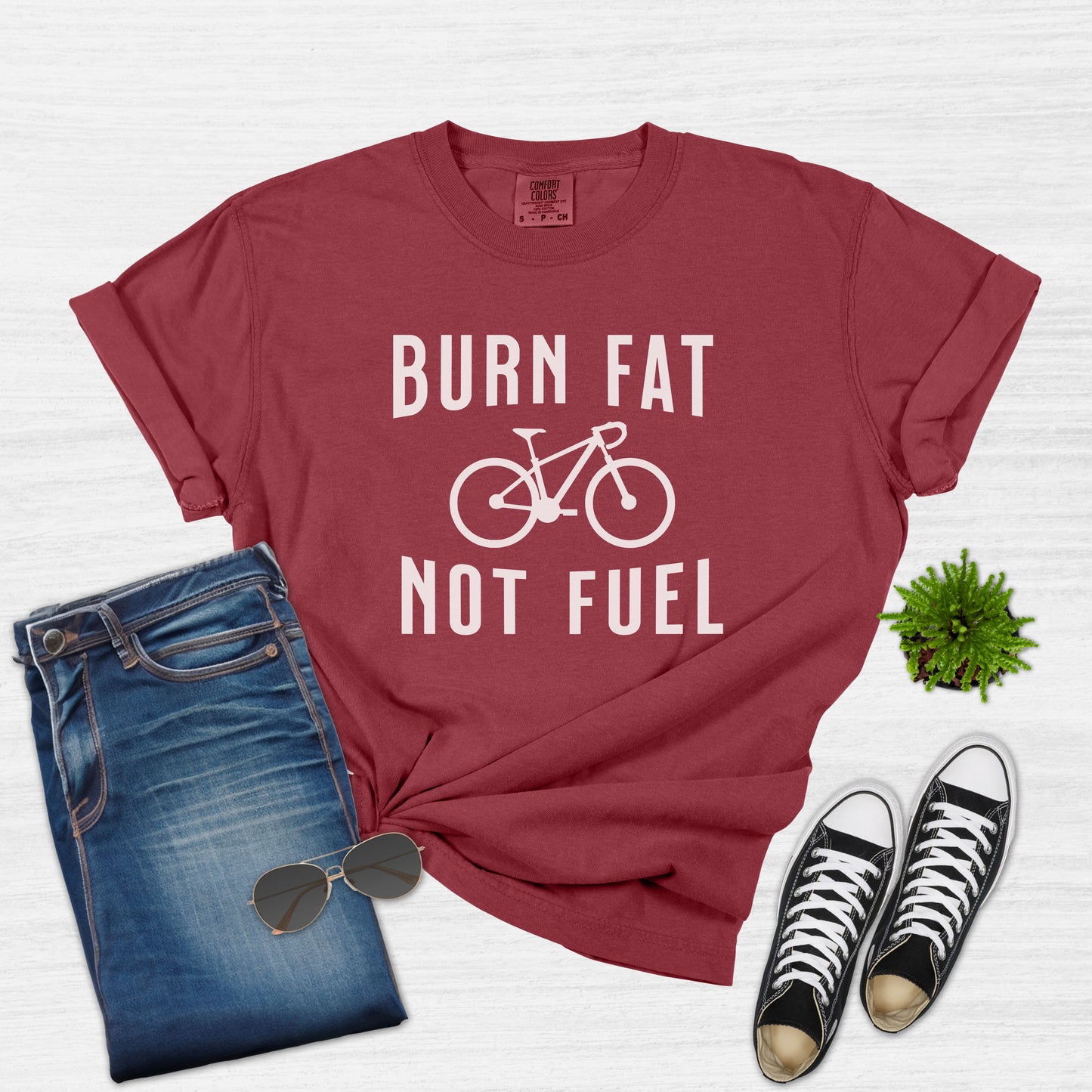 Burn Fat Not Fuel Cycling T-Shirt for Women