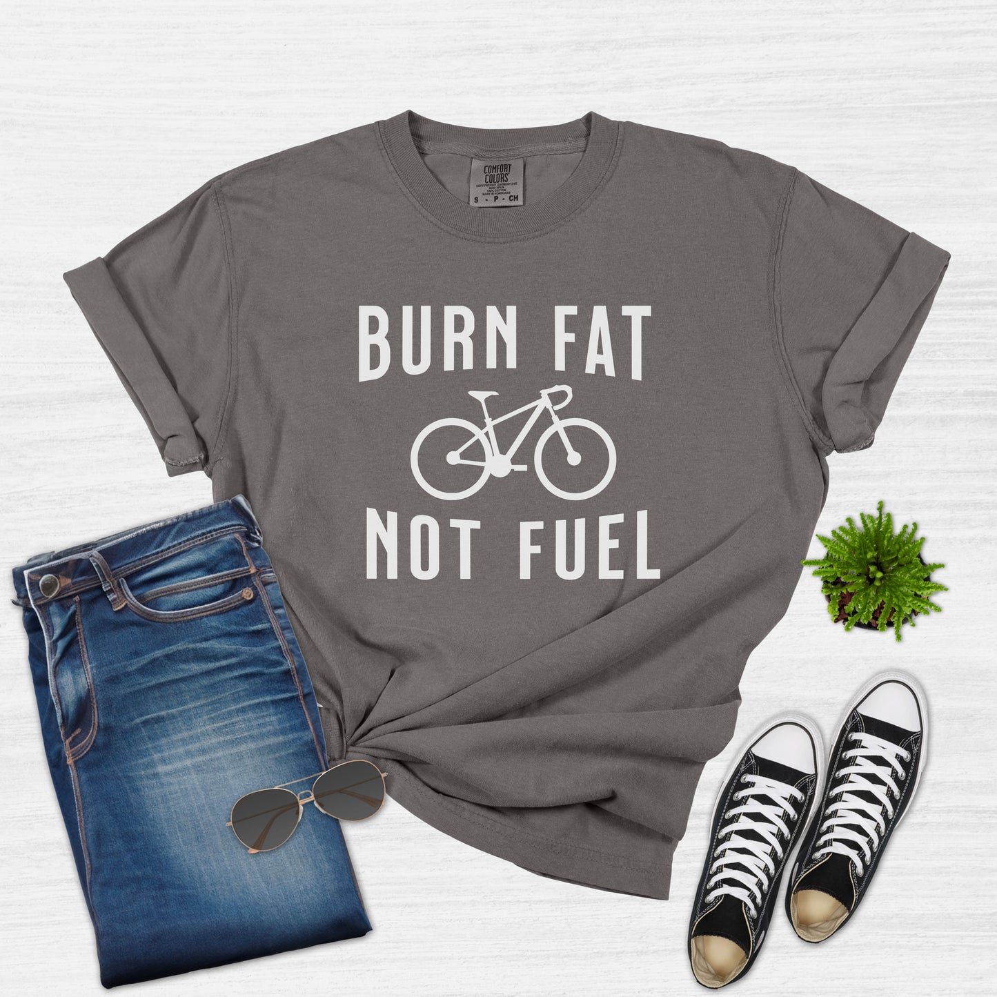 Burn Fat Not Fuel Cycling T-Shirt for Women