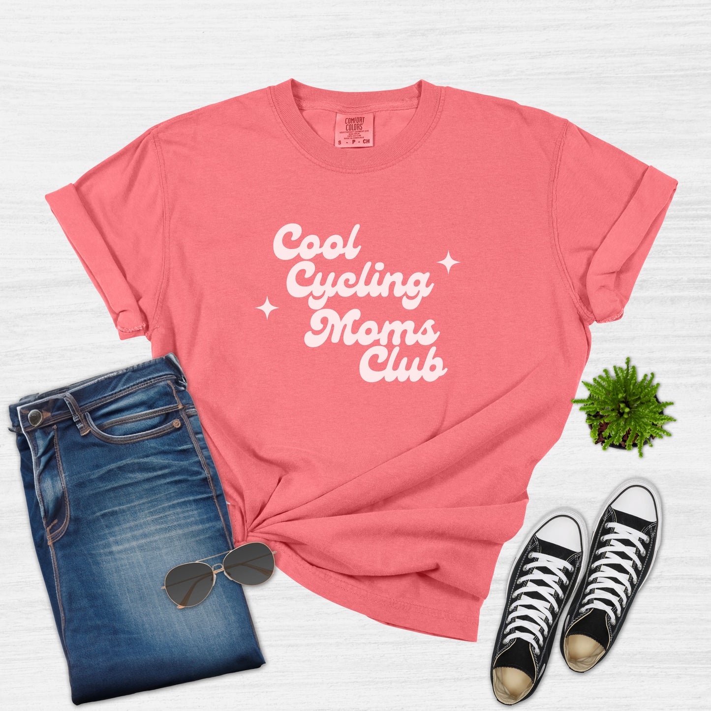 Cool Cycling Moms Club T-Shirt for Women