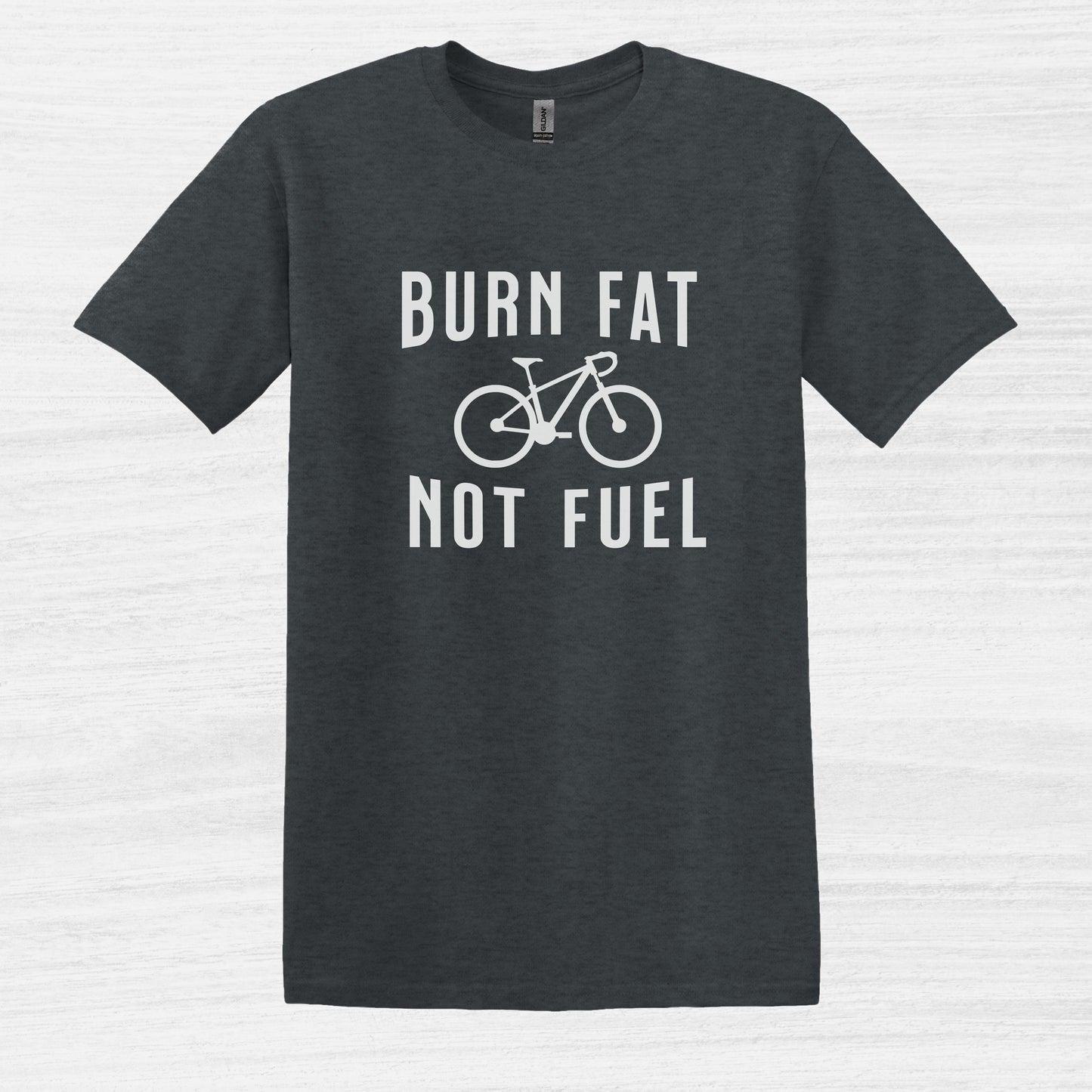 Quemar grasa no combustible bicicleta camiseta