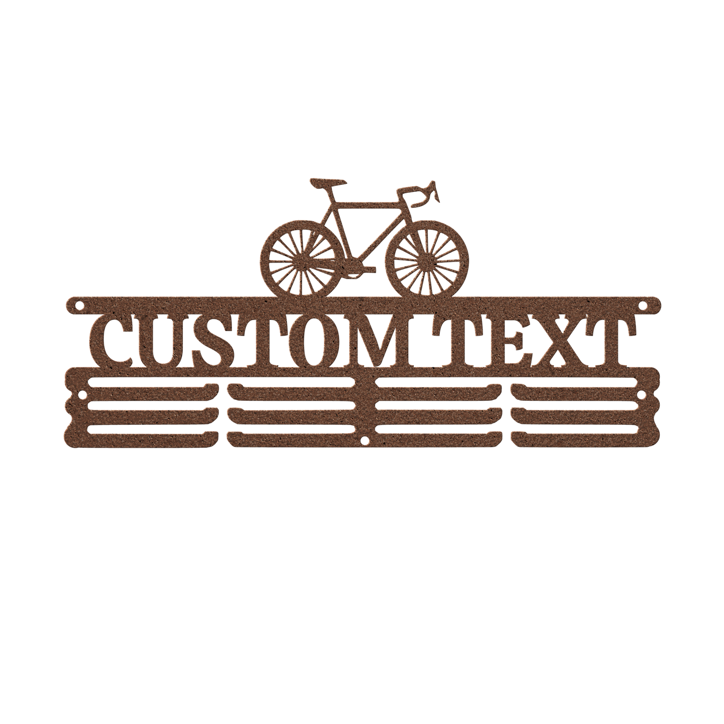 Personalized Medal Holder Display for Wall with Bicycle