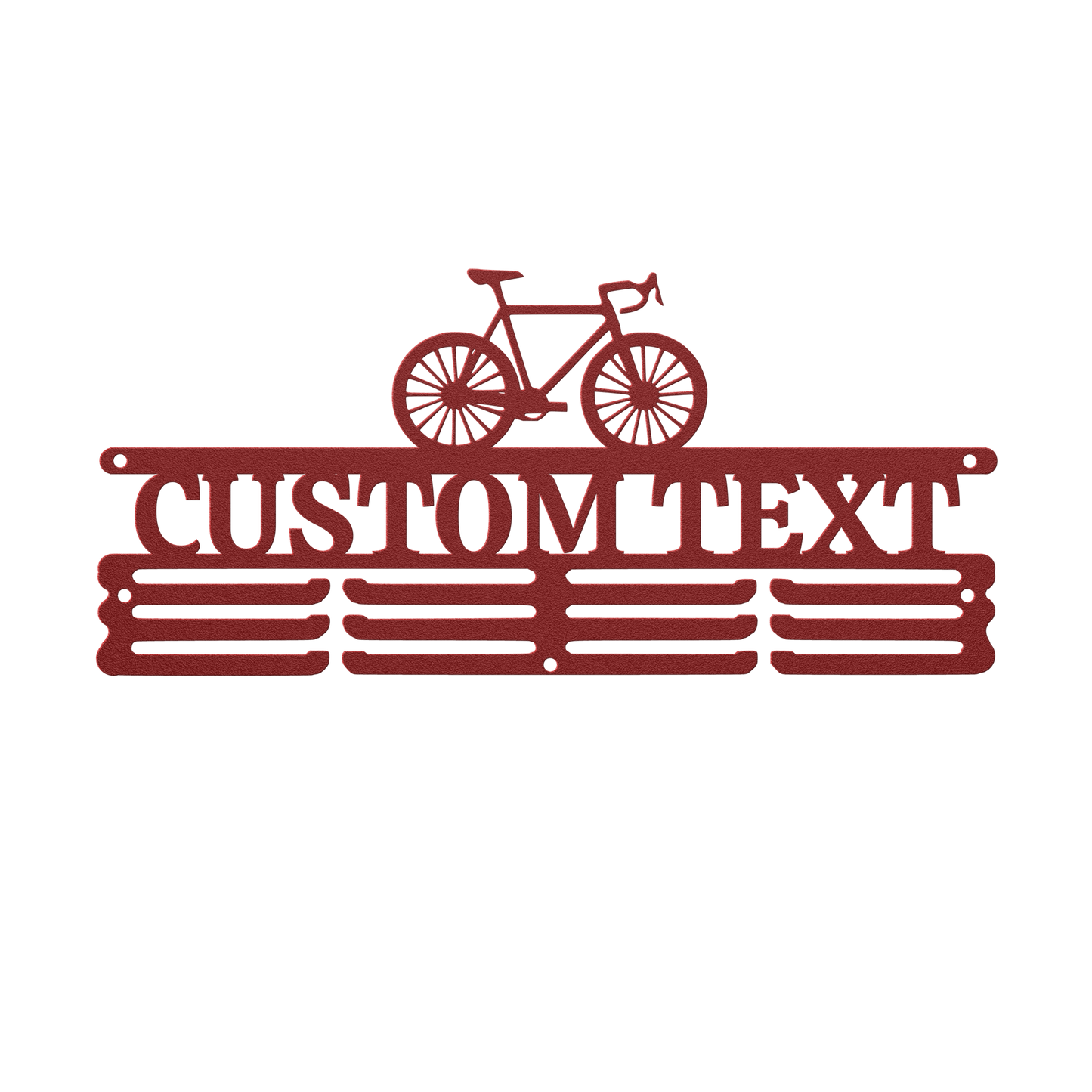 Personalized Medal Holder Display for Wall with Bicycle