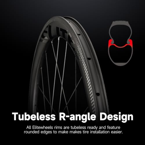 ELITEWHEELS Road Bike Carbon Wheels 700c Clincher 30/38/50/55/60/82mm 6