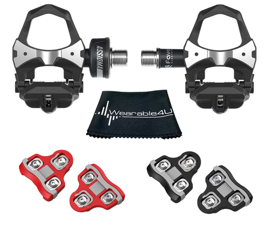 Favero Assioma Uno Pedal Based Cycling Power Meter with Extra Cleats and Wearable4U 1