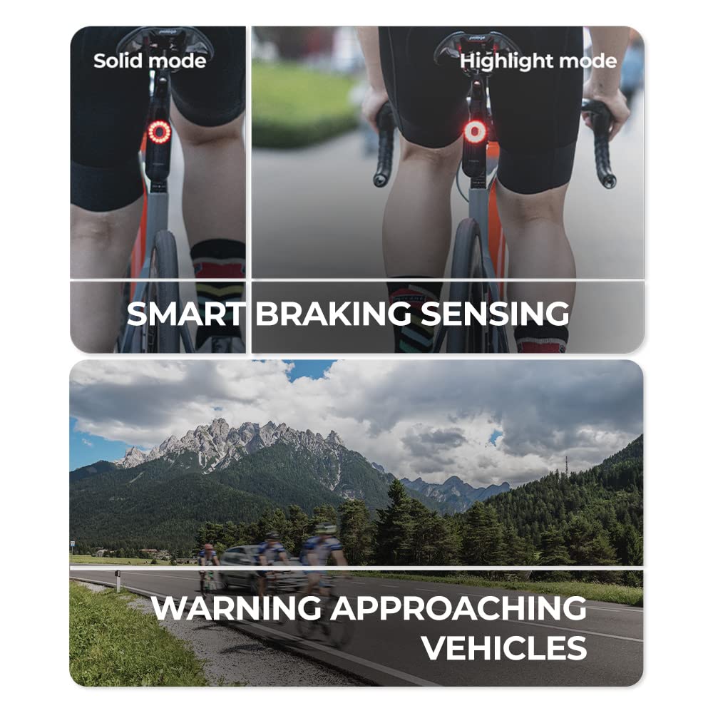 Magene L508 Bike Radar Tail Light, Smart Rear View Radar Taillight Compatible with Some Bike Computers and Watches 2