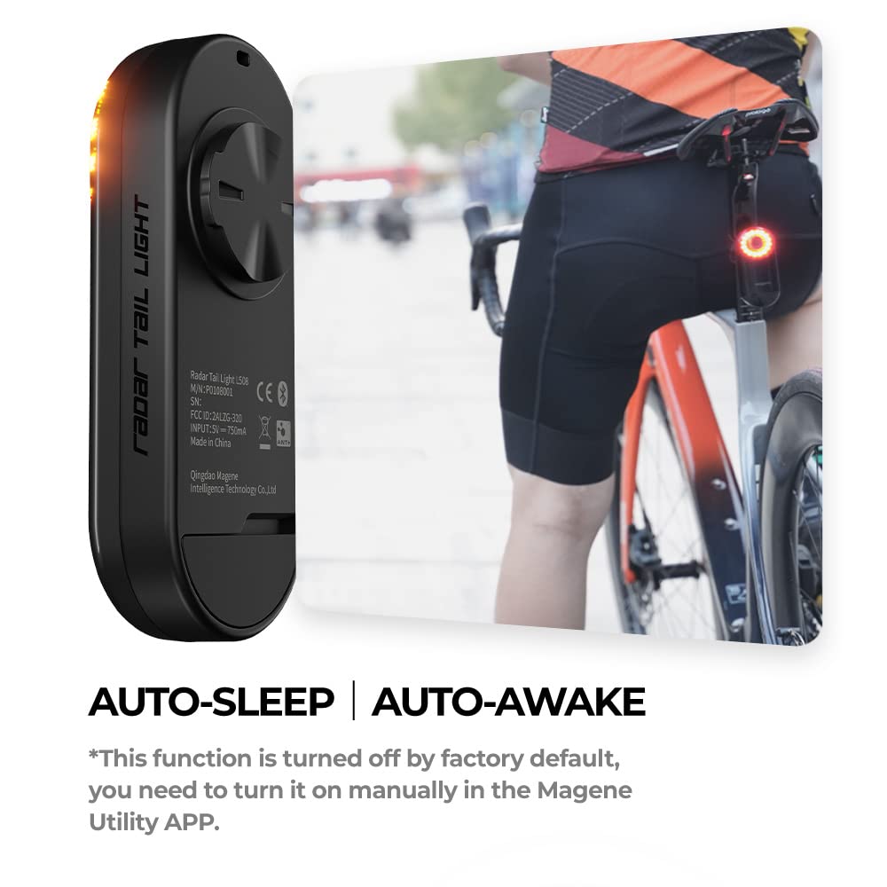 Magene L508 Bike Radar Tail Light, Smart Rear View Radar Taillight Compatible with Some Bike Computers and Watches 5