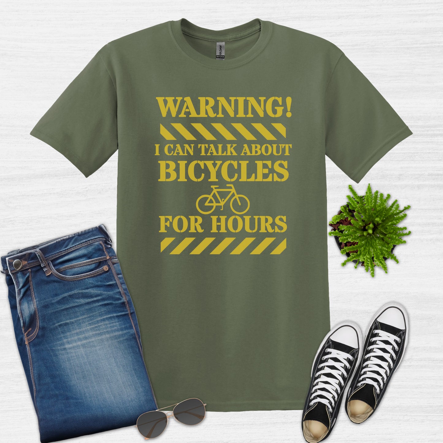 Advertencia puedo hablar de bicicletas durante horas Camiseta