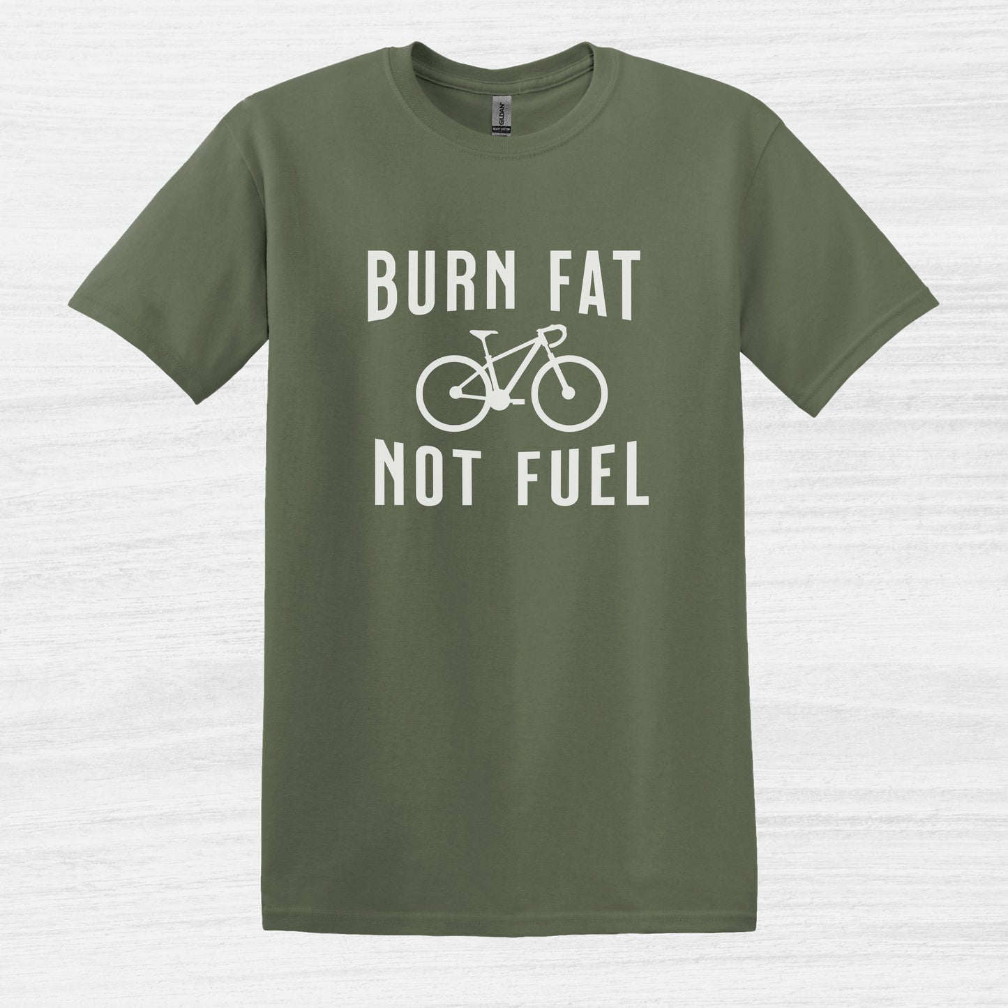 Quemar grasa no combustible bicicleta camiseta