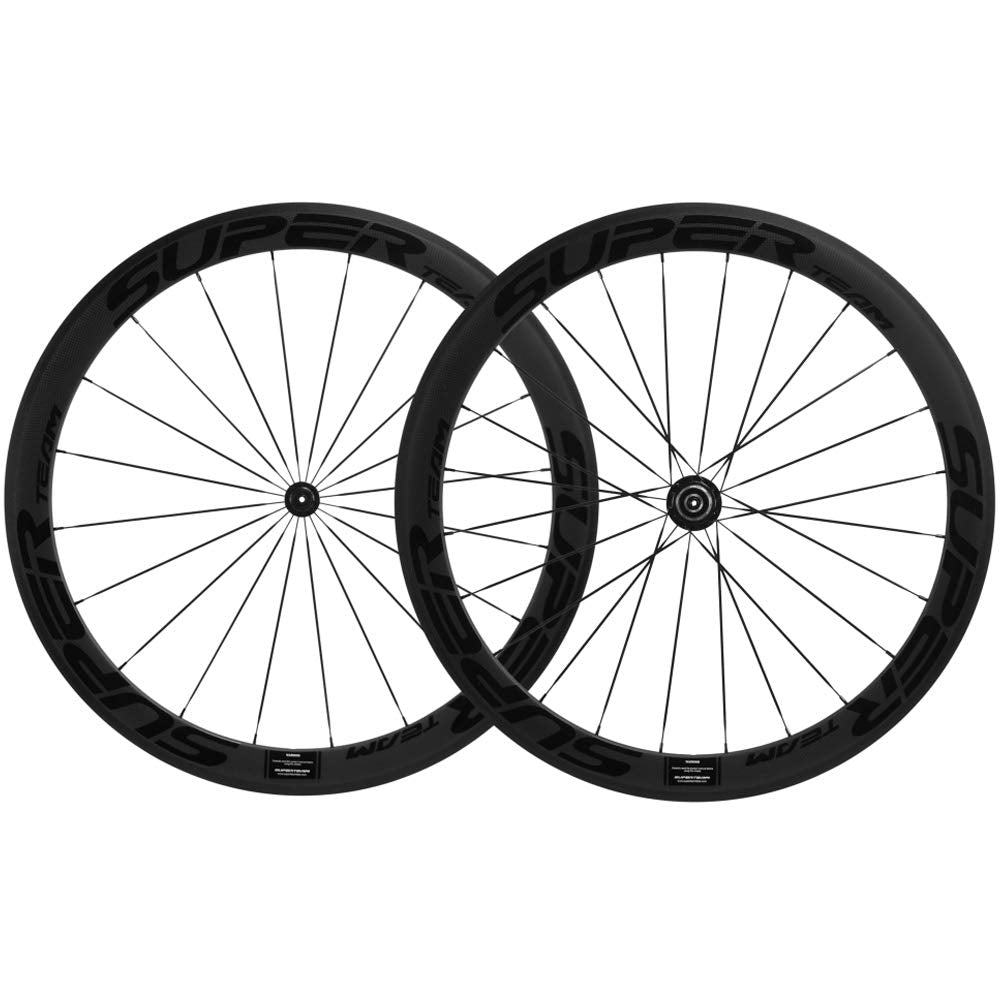 Superteam 50mm Clincher Wheelset 700c 23mm Width Cycling Racing Road Carbon Wheel Decal 1