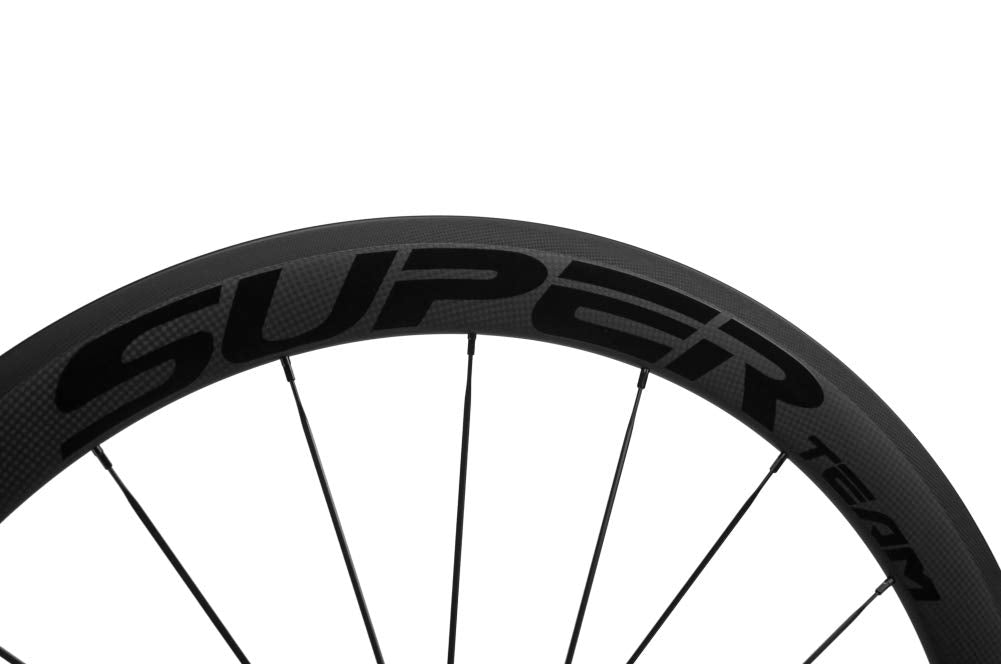 Superteam Carbon Fiber Road Bike Wheels 700C Clincher Wheelset 50mm 4