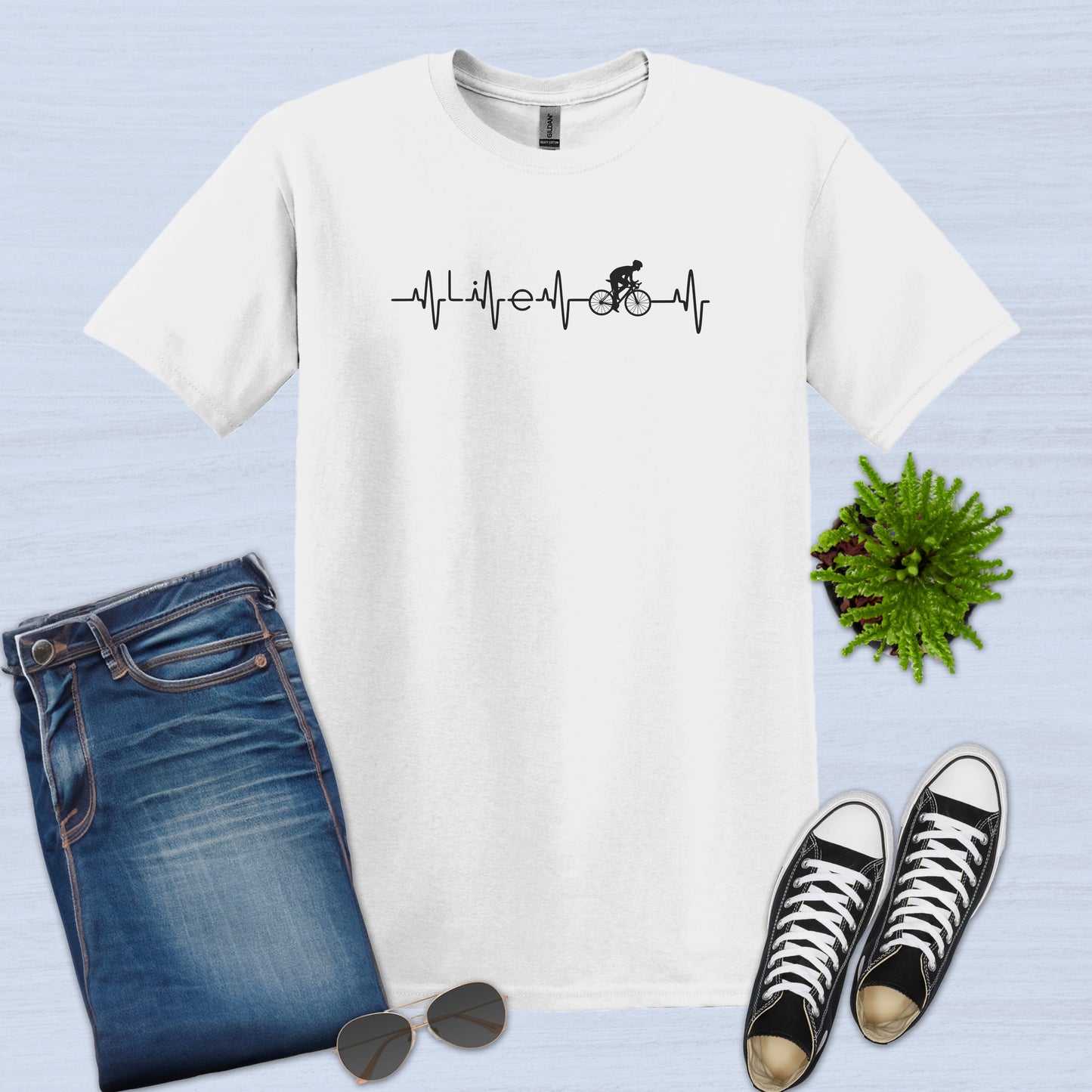 Heartbeat Life Bicycle T-Shirt
