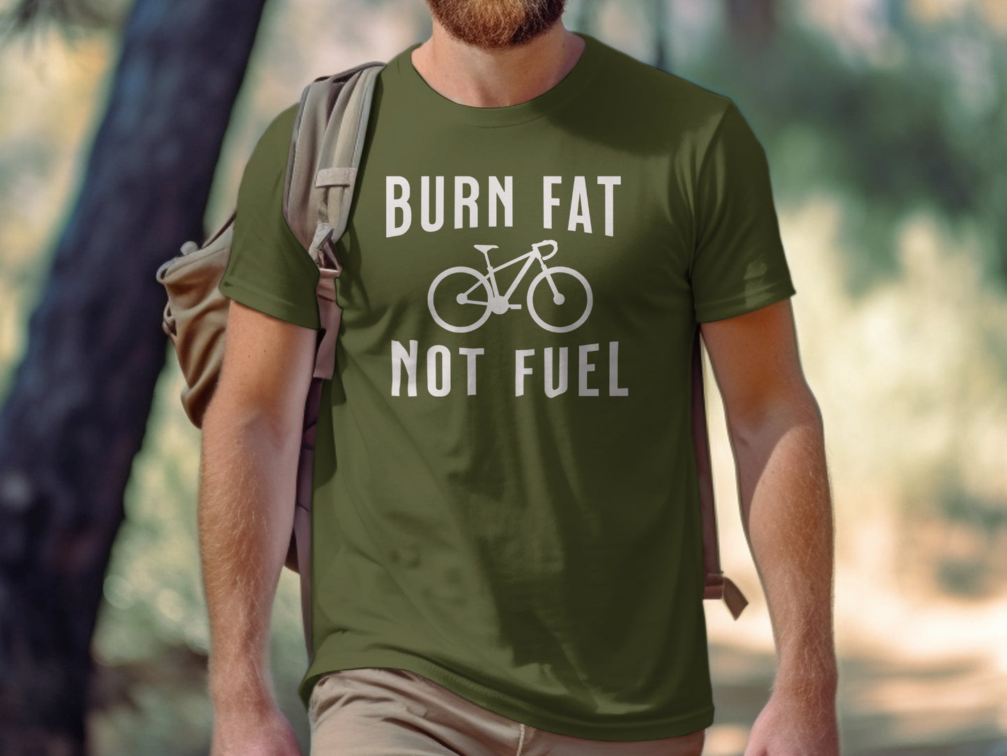 Quemar grasa no combustible bicicleta camiseta