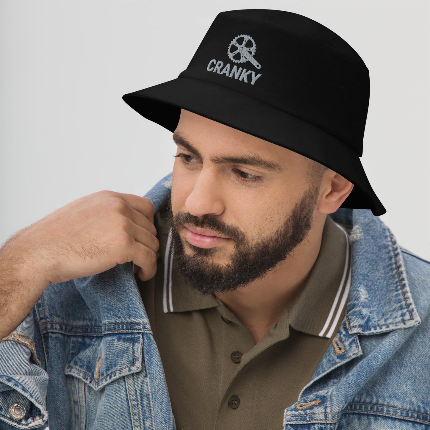 Cranky Embroidered Bucket Hat