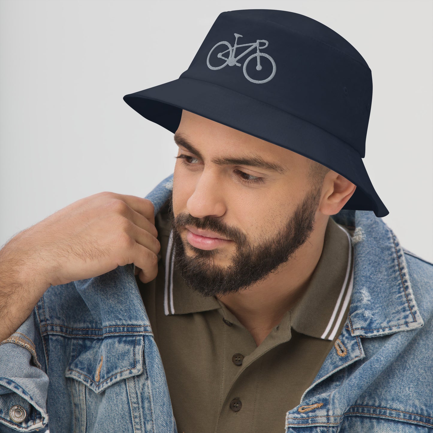Race Bike Embroidered Bucket Hat