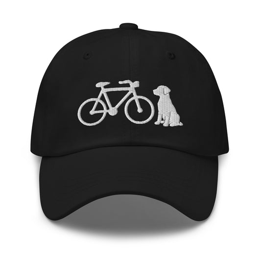 Bike and Dog Embroidered Dad Hat