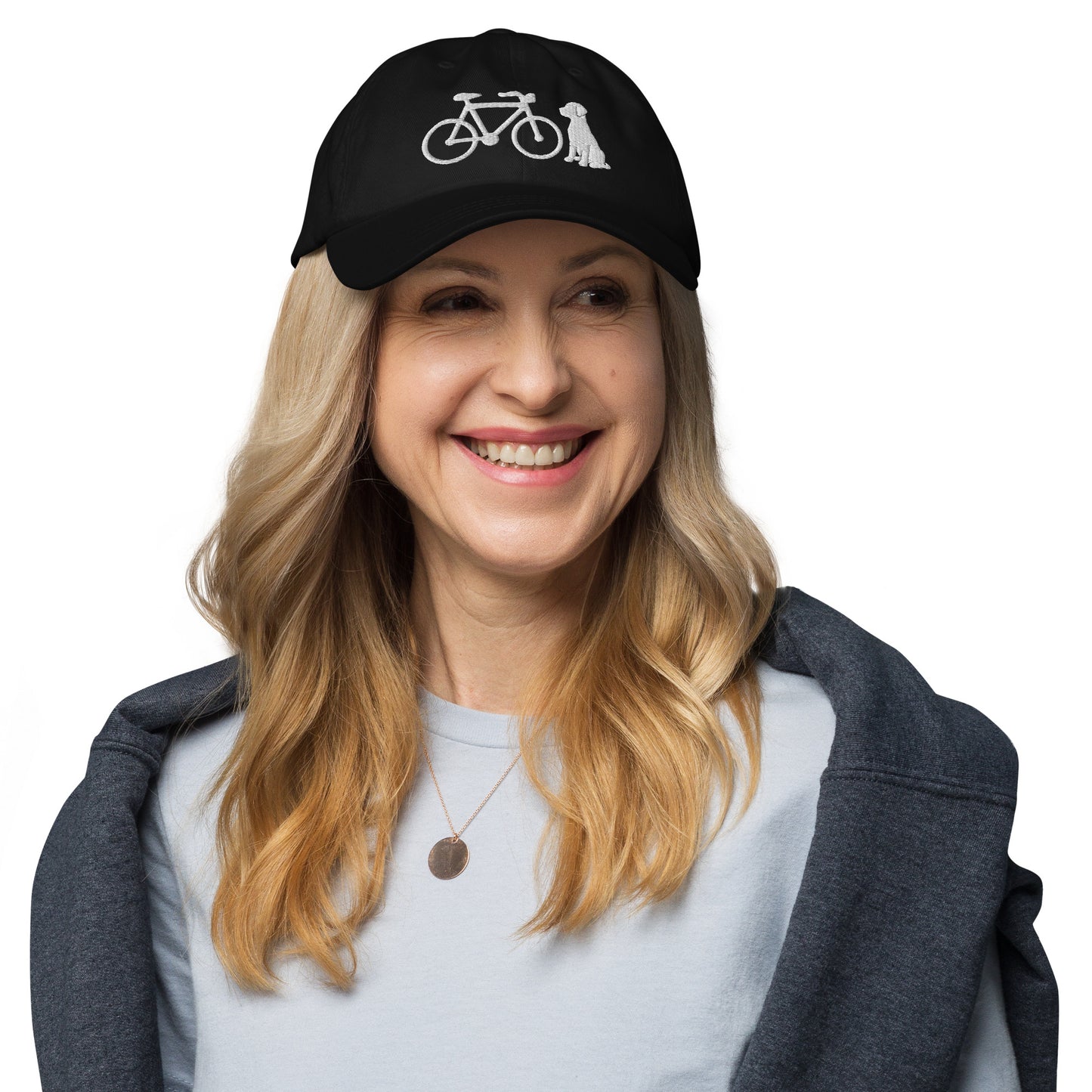 Bike and Dog Embroidered Hat