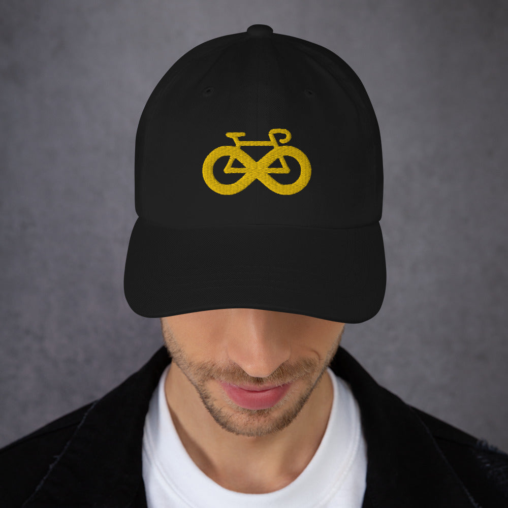 Infinity Yellow Bicycle Embroidered Hat