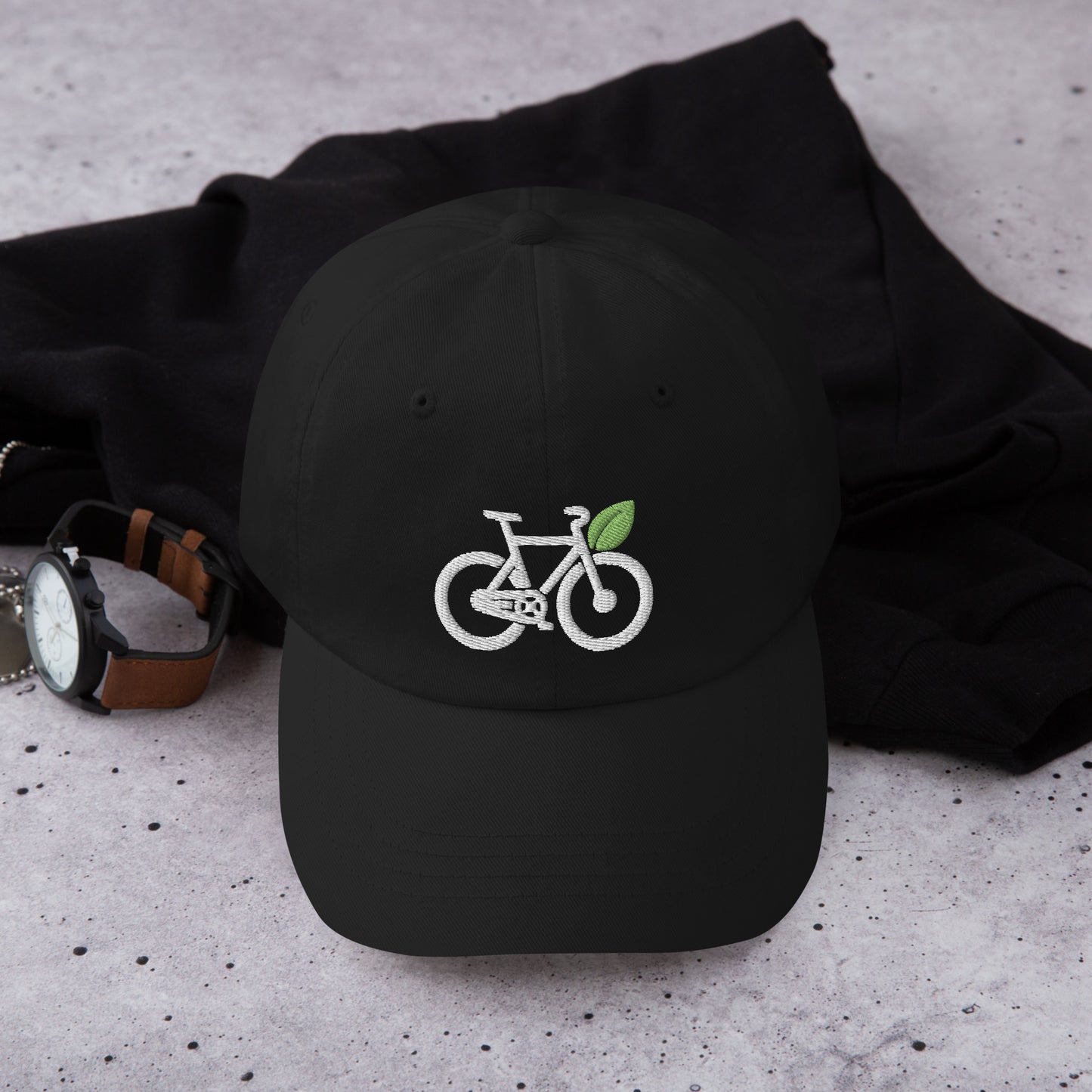 Green Eco Bike Embroidered Hat