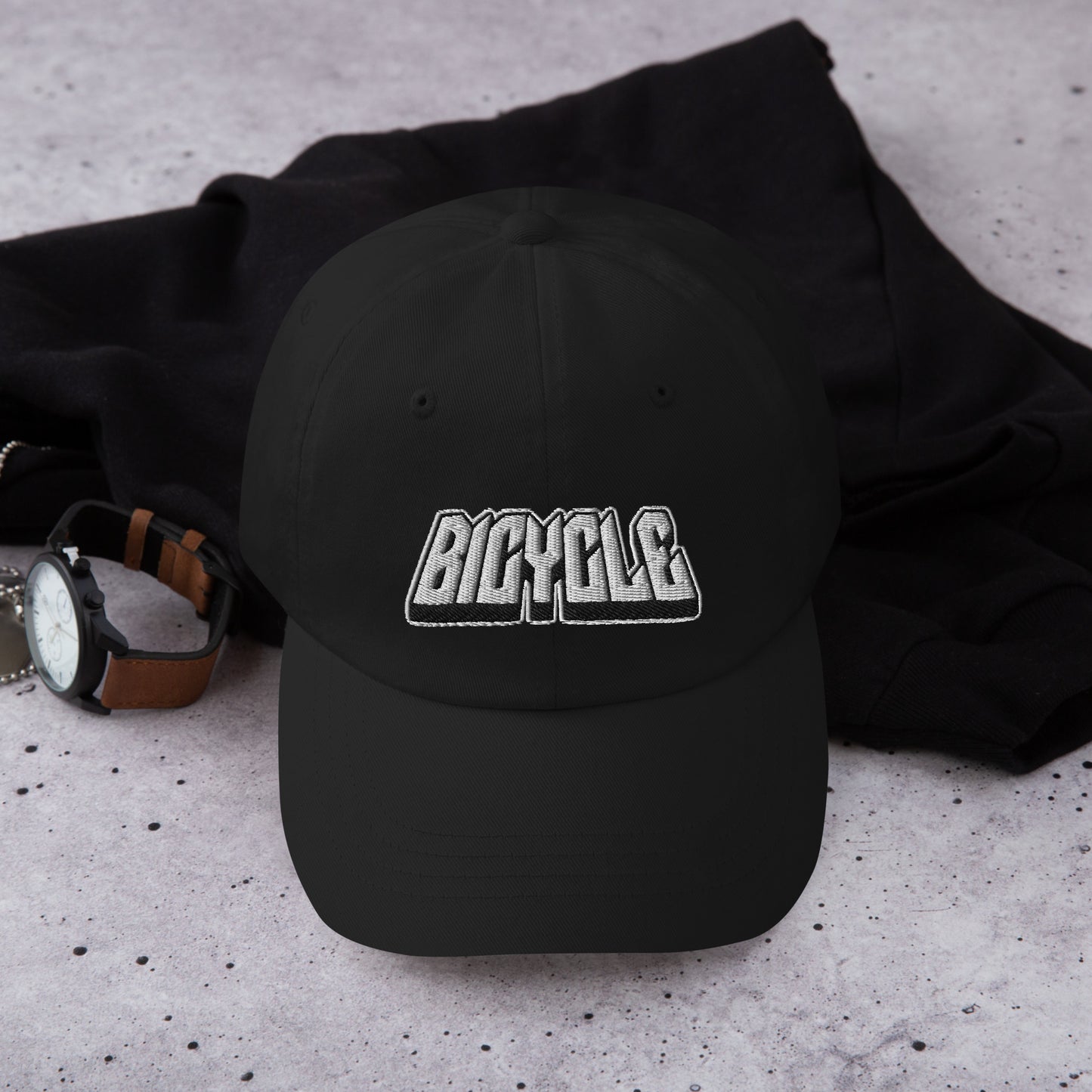 Bicycle biker Text Embroidered hat