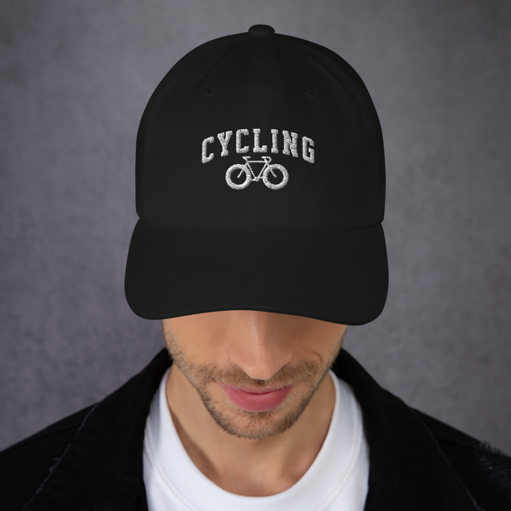 Bike and Cycling Text Embroidered Hat