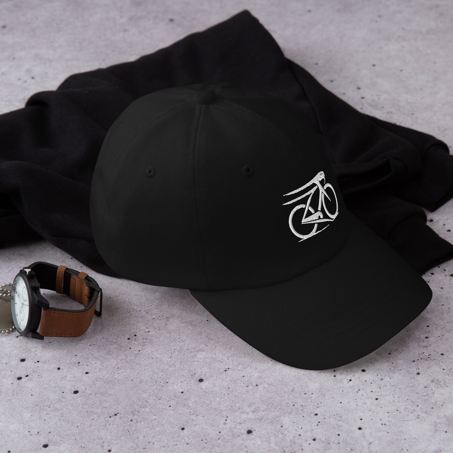 Bicycle and Cobra Embroidered Hat