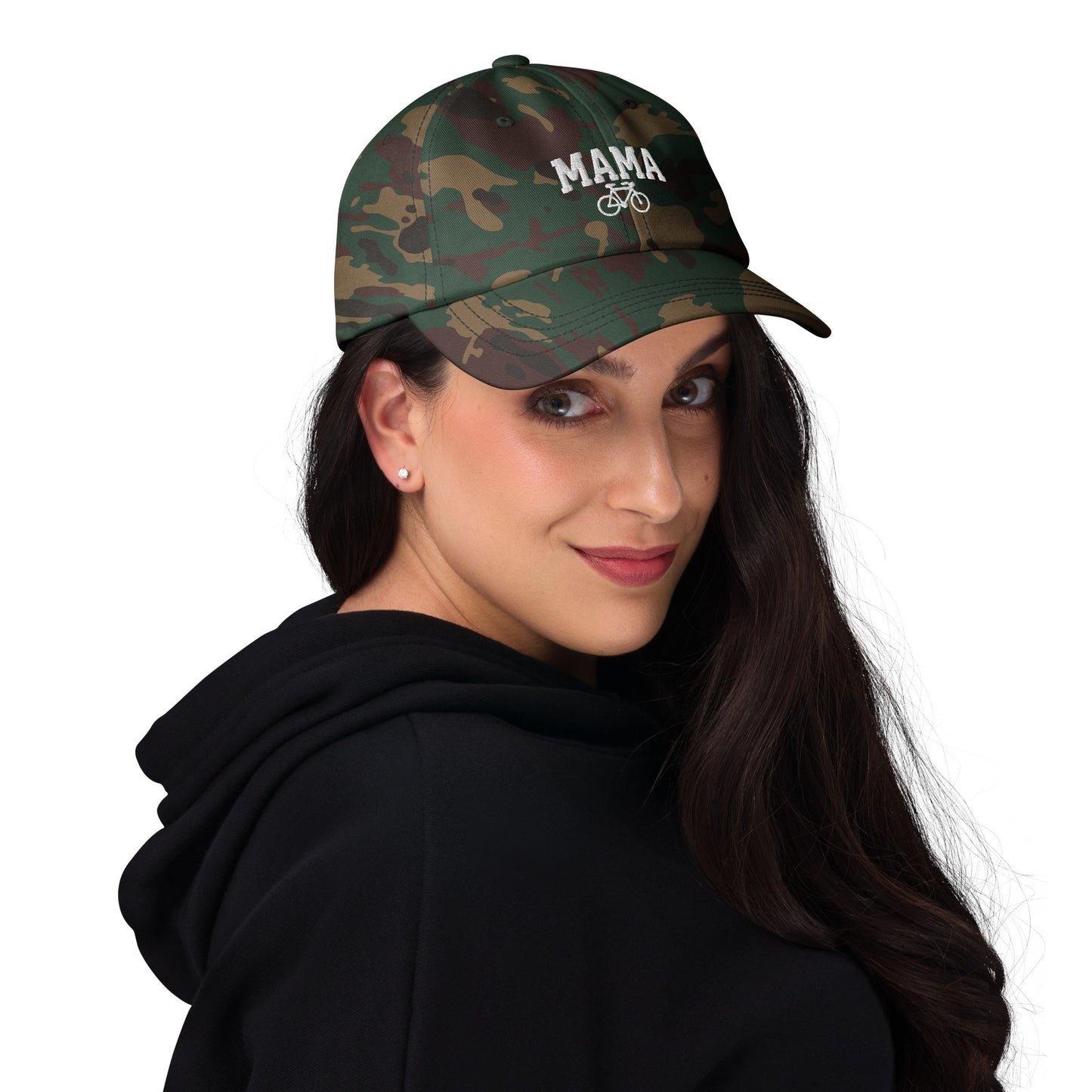 Cycling Mama and Bike Embroidered Hat