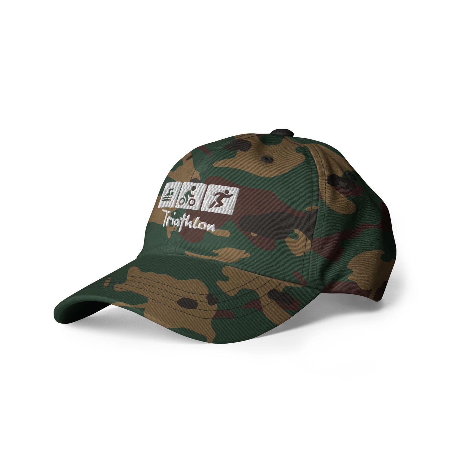 Gorro de papá bordado de triatlón