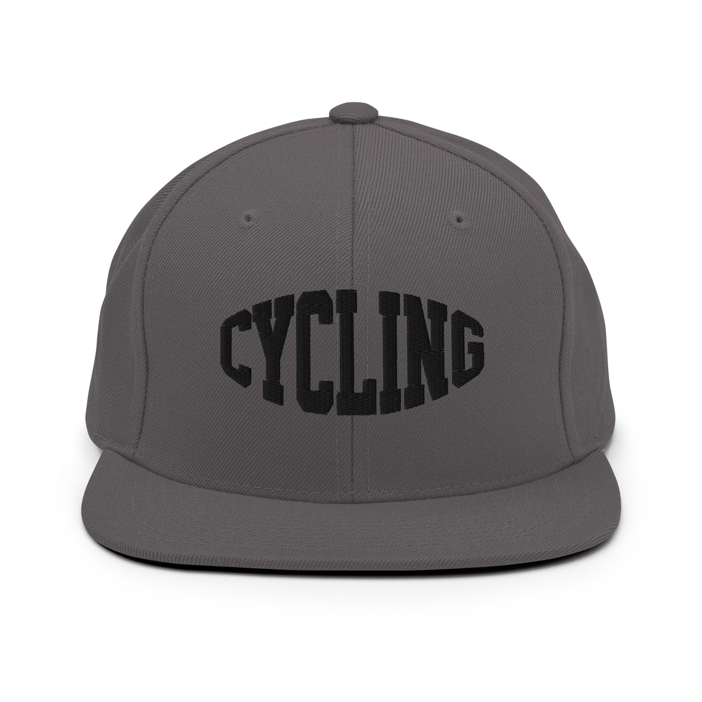 Cycling Text 3D Puff Embroidered Snapback Hat