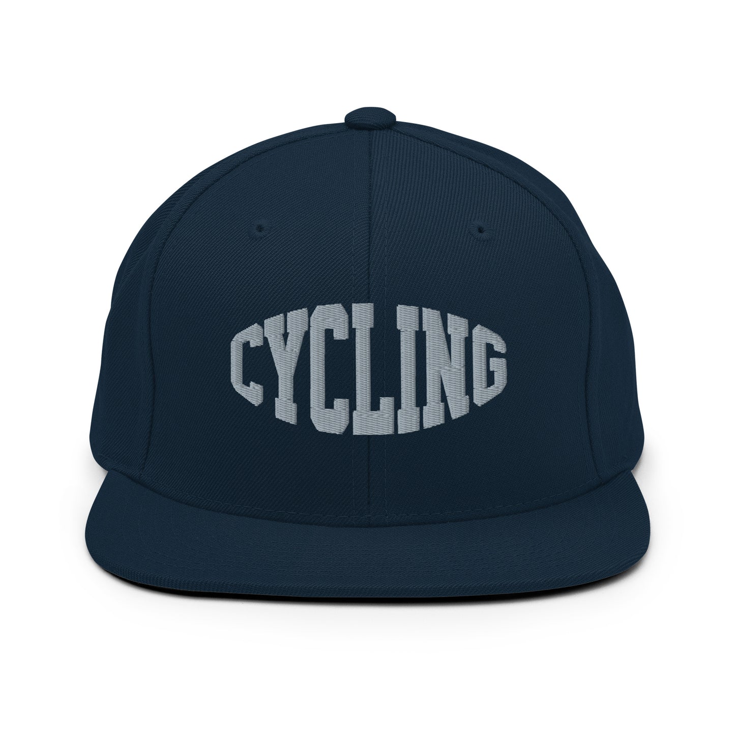 Cycling Text 3D Puff Embroidered Snapback Hat