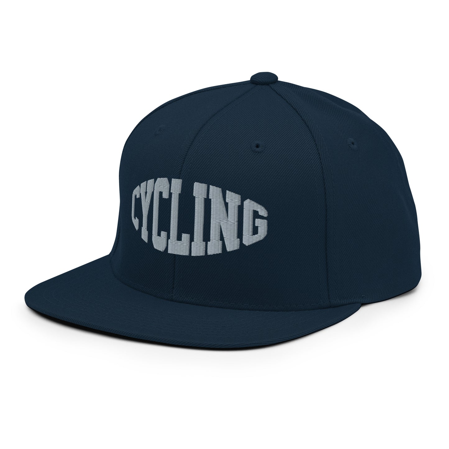 Cycling Text 3D Puff Embroidered Snapback Hat