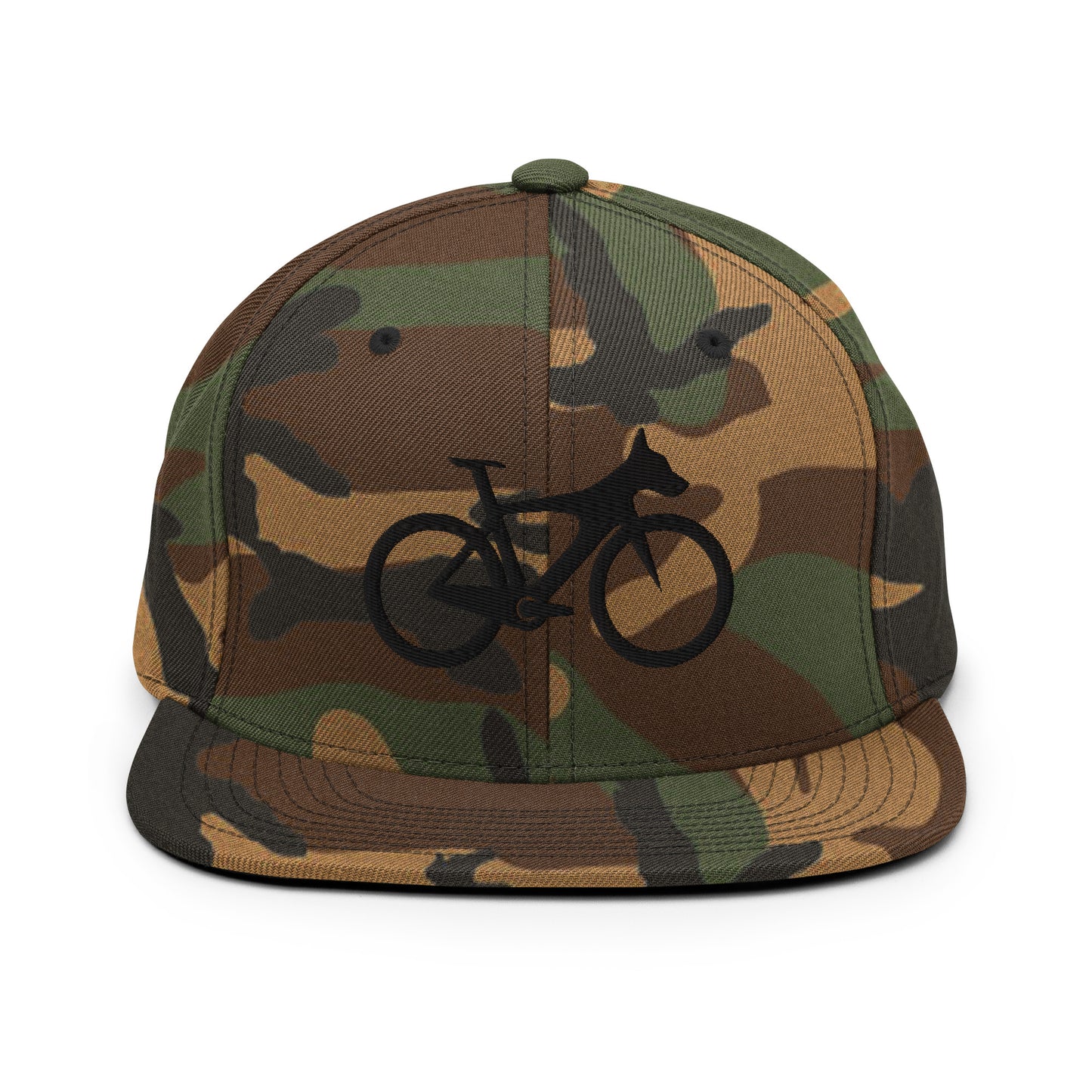 Cycle Canine 3D Puff Embroidered Snapback Hat