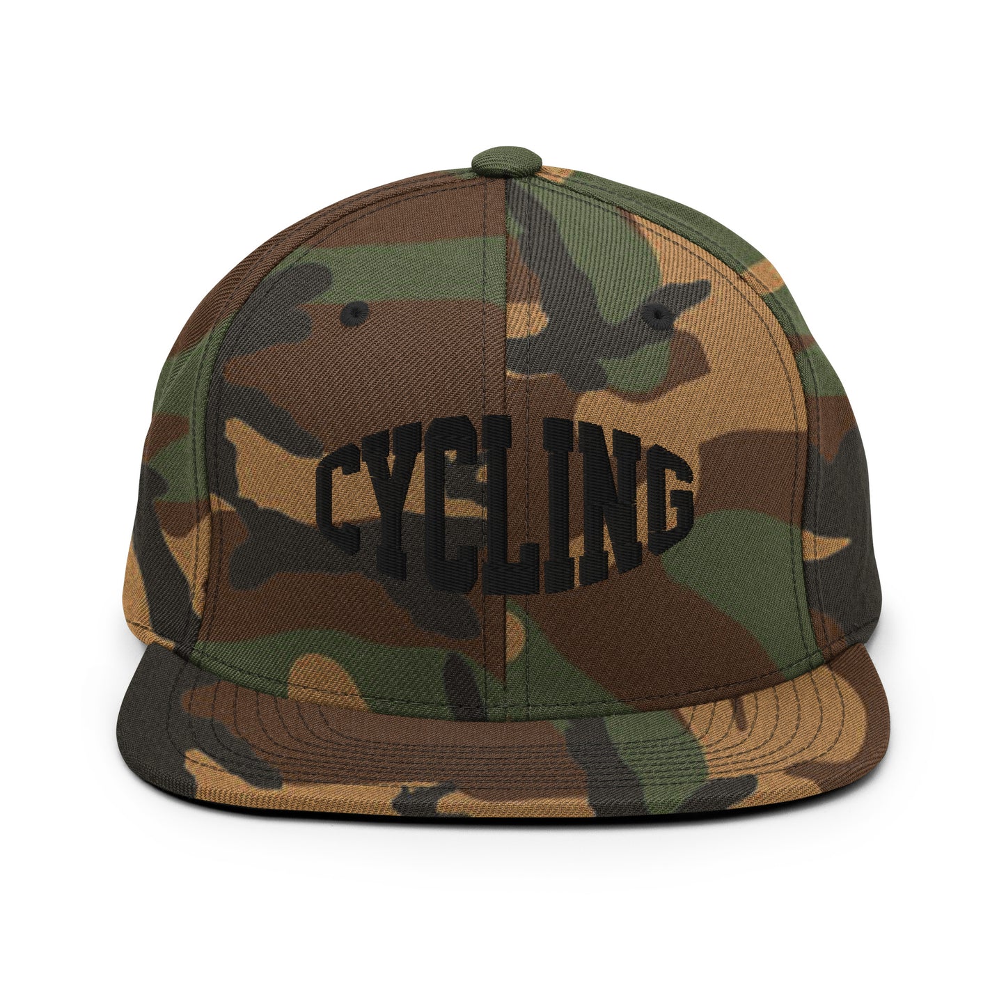 Cycling Text 3D Puff Embroidered Snapback Hat