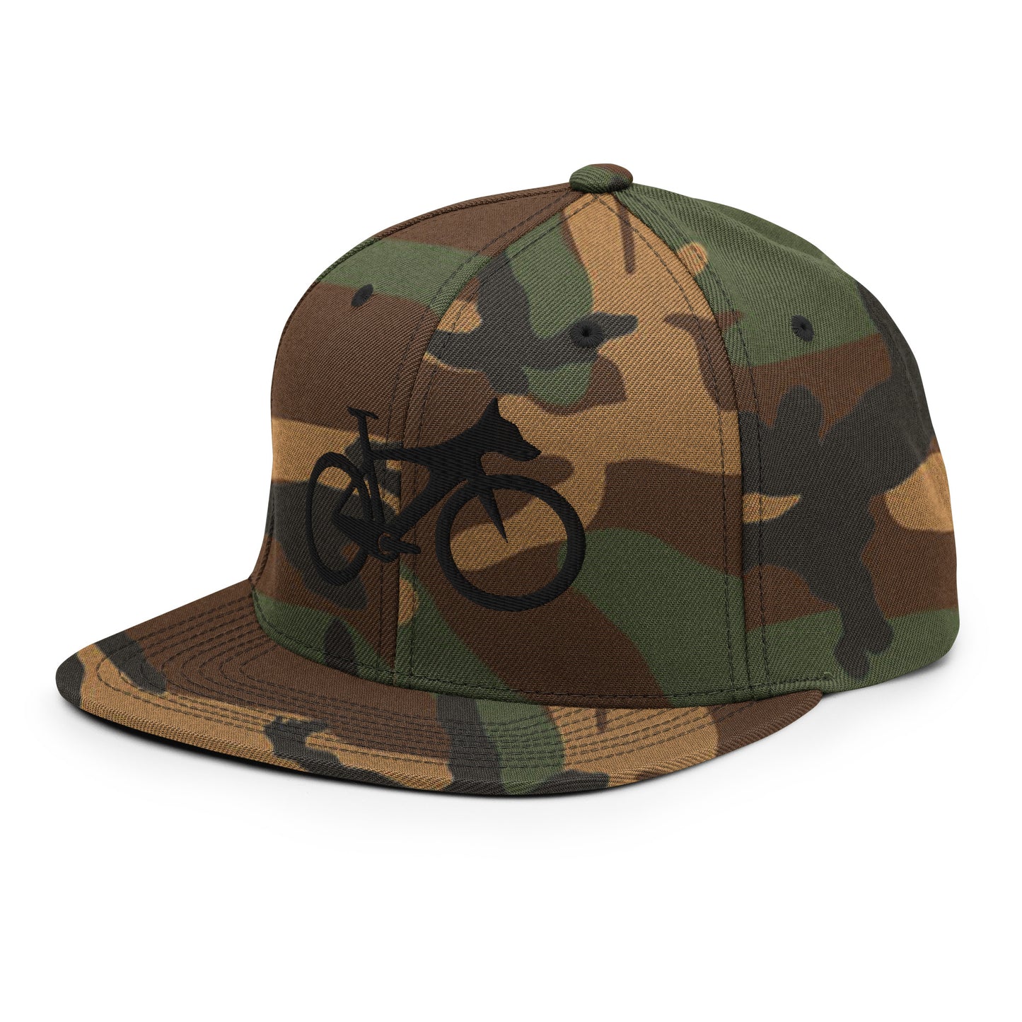 Cycle Canine 3D Puff Embroidered Snapback Hat