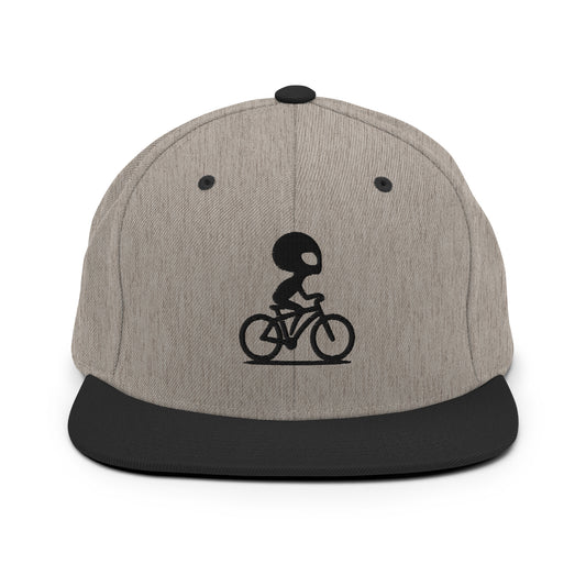 Alien Bike 3D Puff Embroidered Snapback Hat