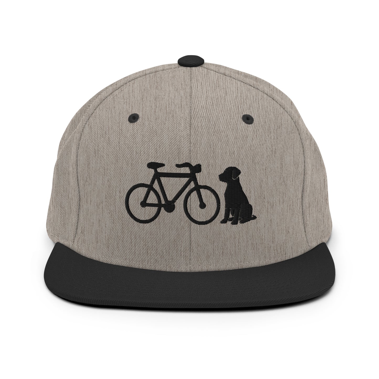 Bike and Dog 3D Puff Embroidered Snapback Hat