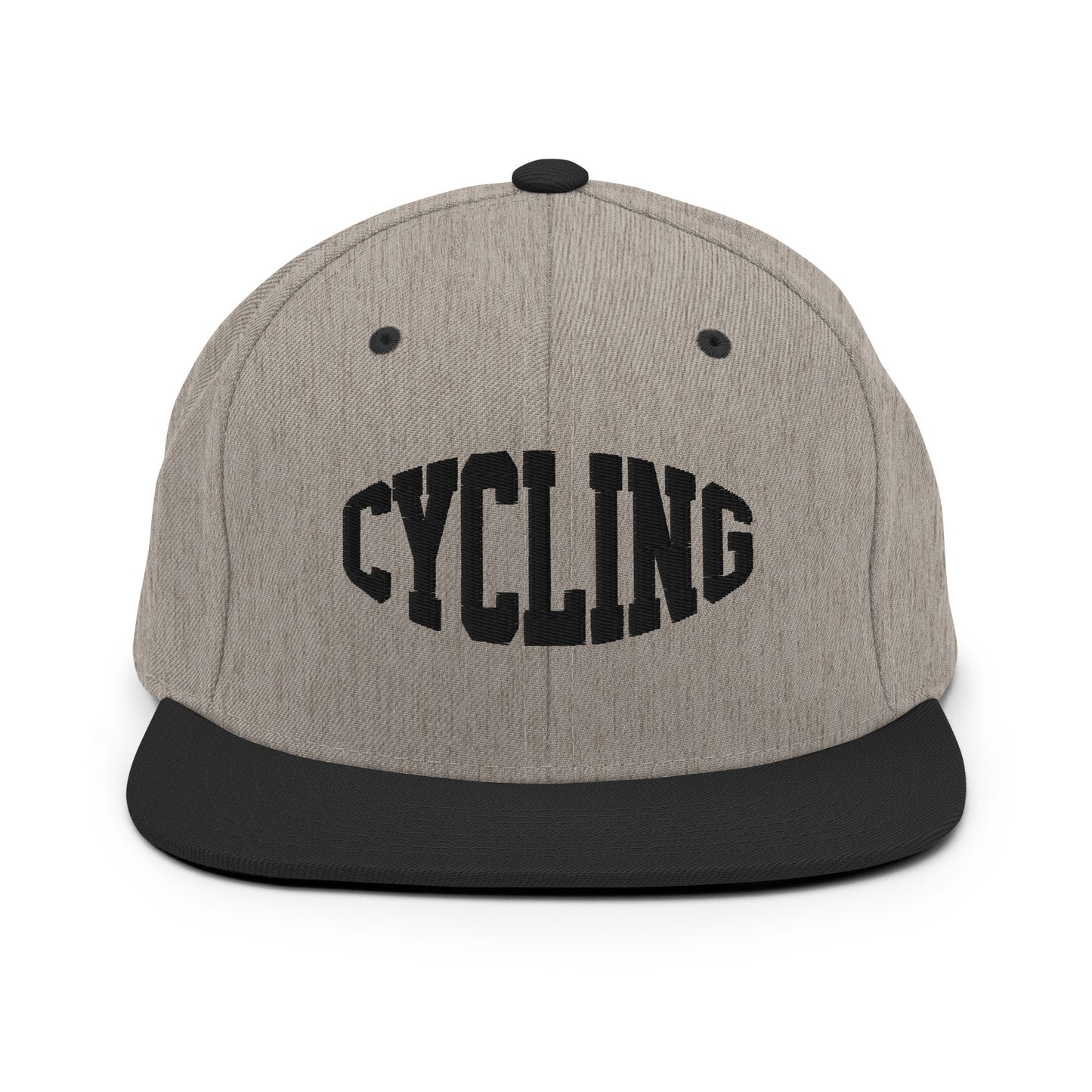 Cycling Text 3D Puff Embroidered Snapback Hat