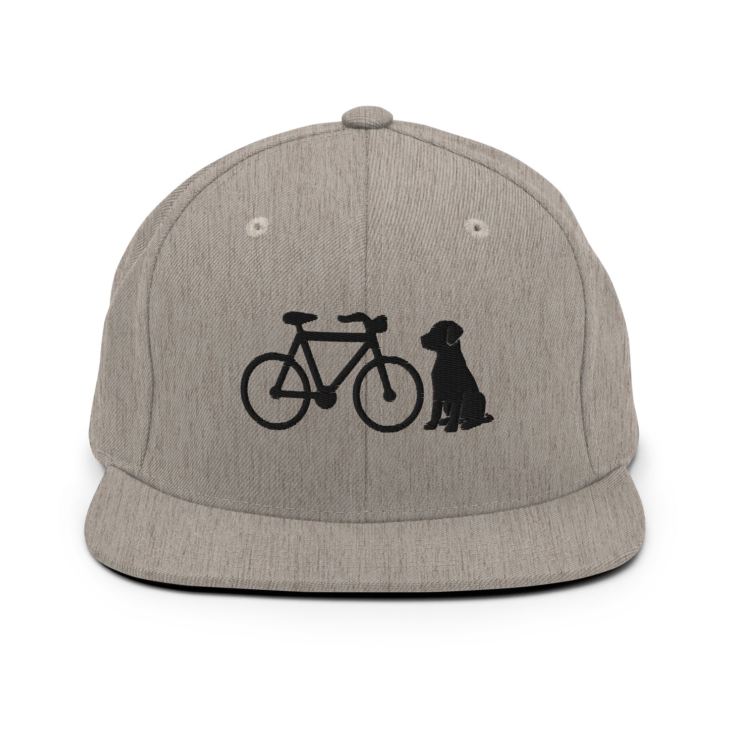 Bike and Dog 3D Puff Embroidered Snapback Hat