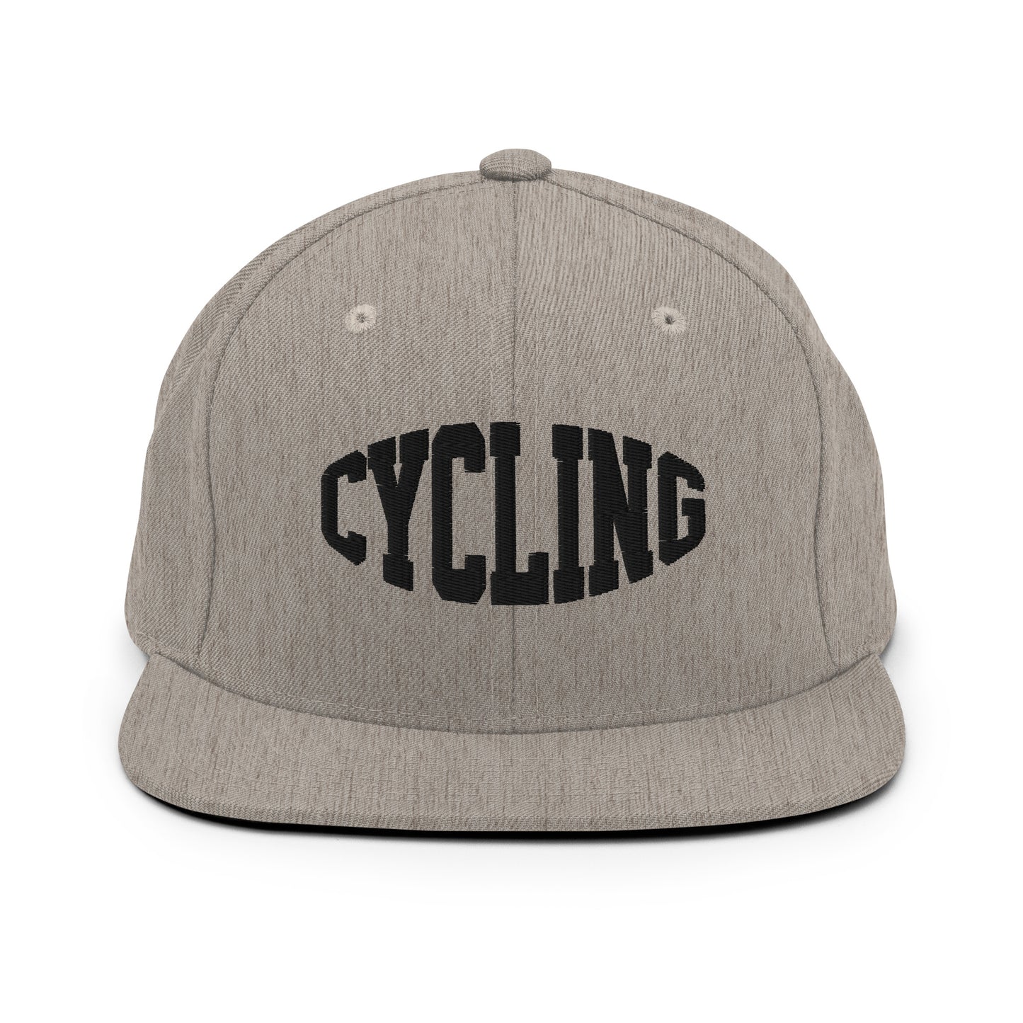 Cycling Text 3D Puff Embroidered Snapback Hat